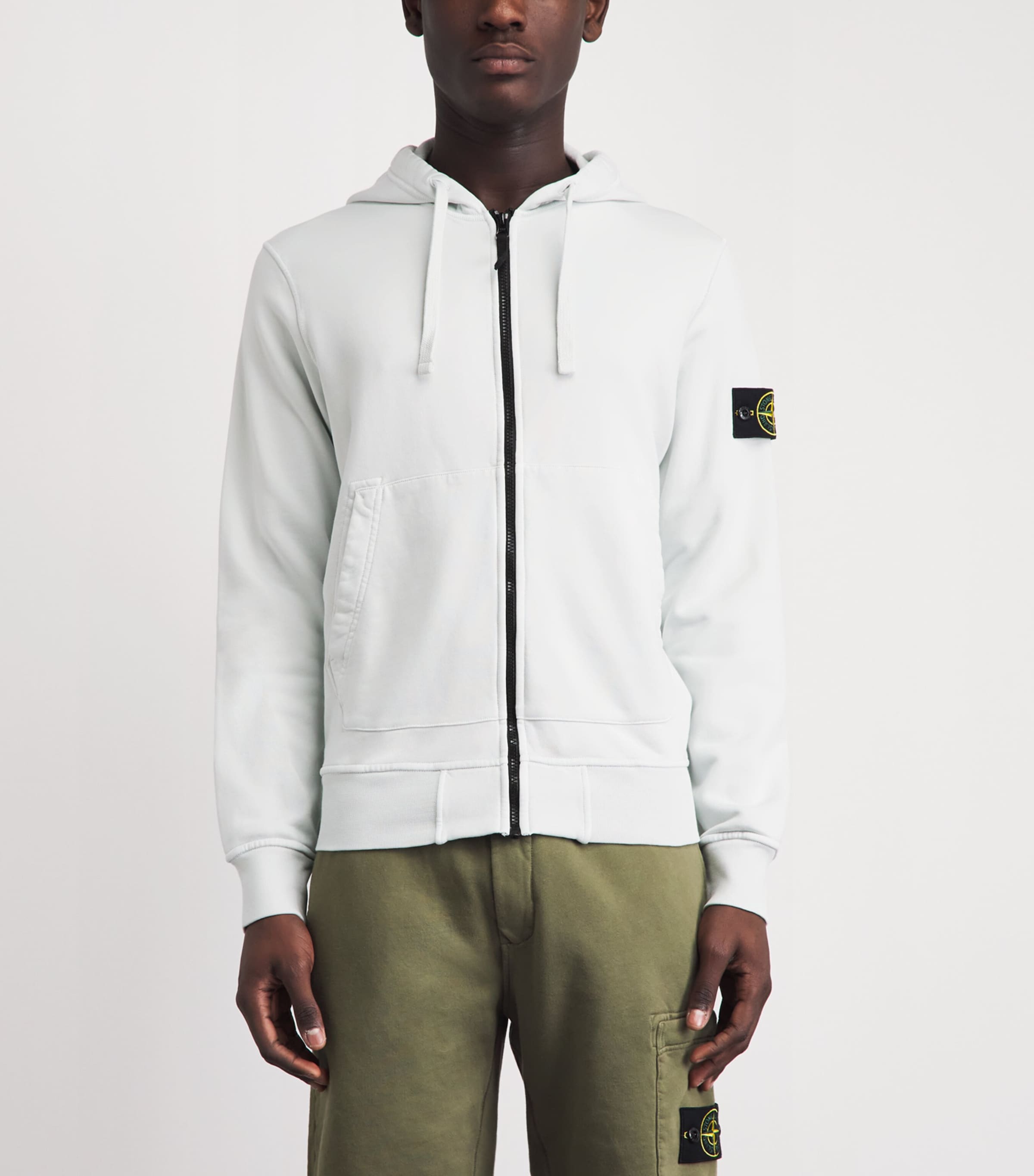 Stone Island Mens Organic Cotton Zip-Up Hoodie Image 4