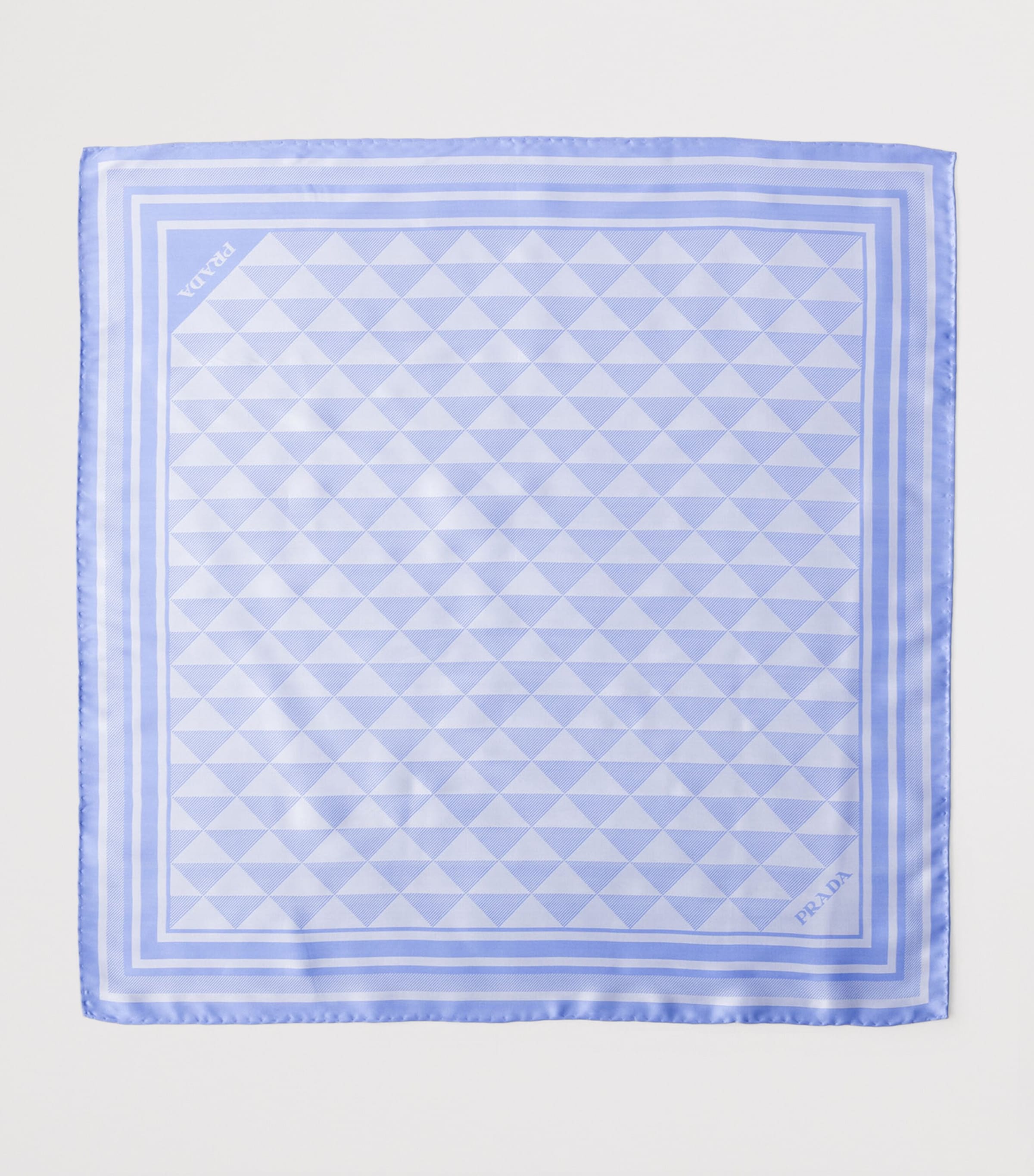 Prada Silk Jacquard Scarf Light Blue Image 2