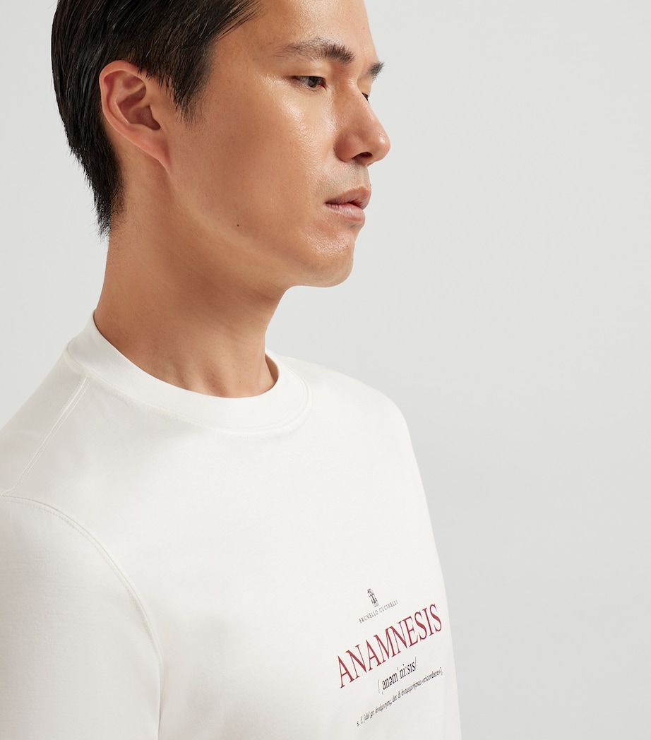 Cotton Anamnesis Print T-Shirt CRK45 Image 6