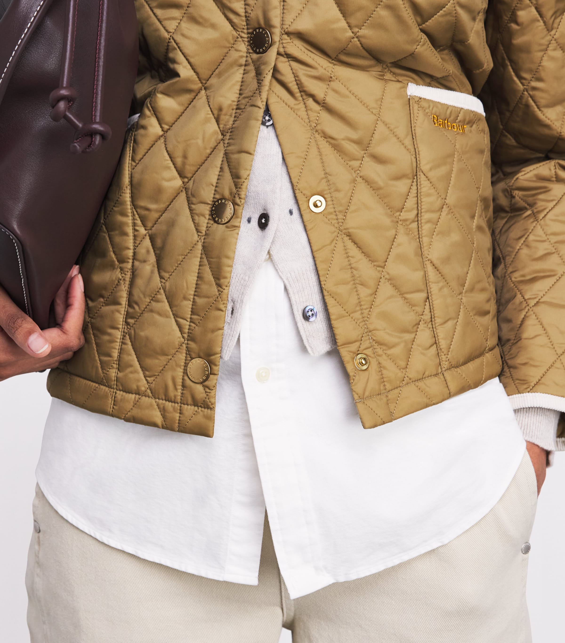 Barbour Womens Icons Liddesdale Quilted Jacket Sand/dress/pearl Image 3