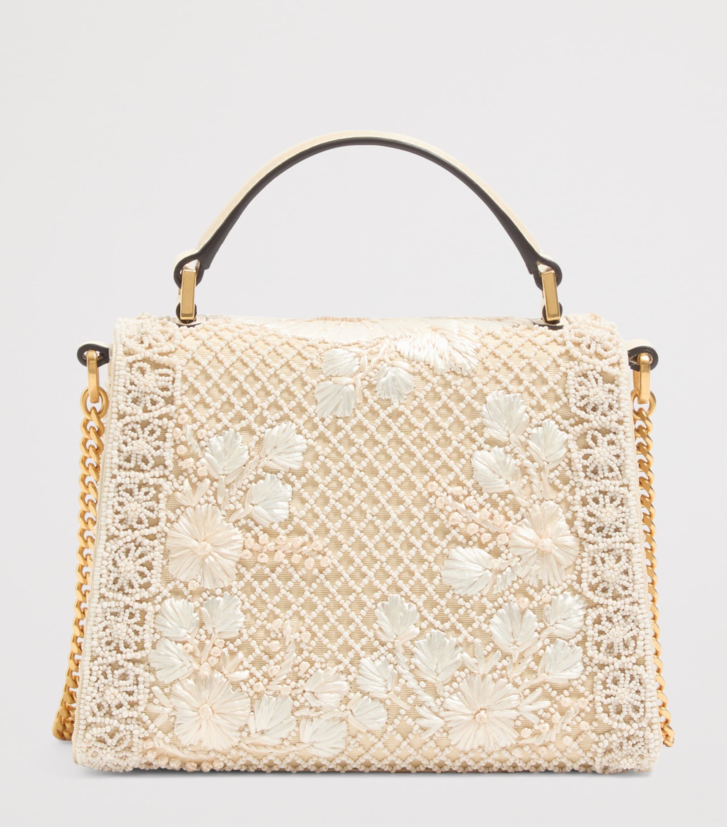 Valentino Garavani Mini Embroidered VSLING Top-Handle Bag Image 4