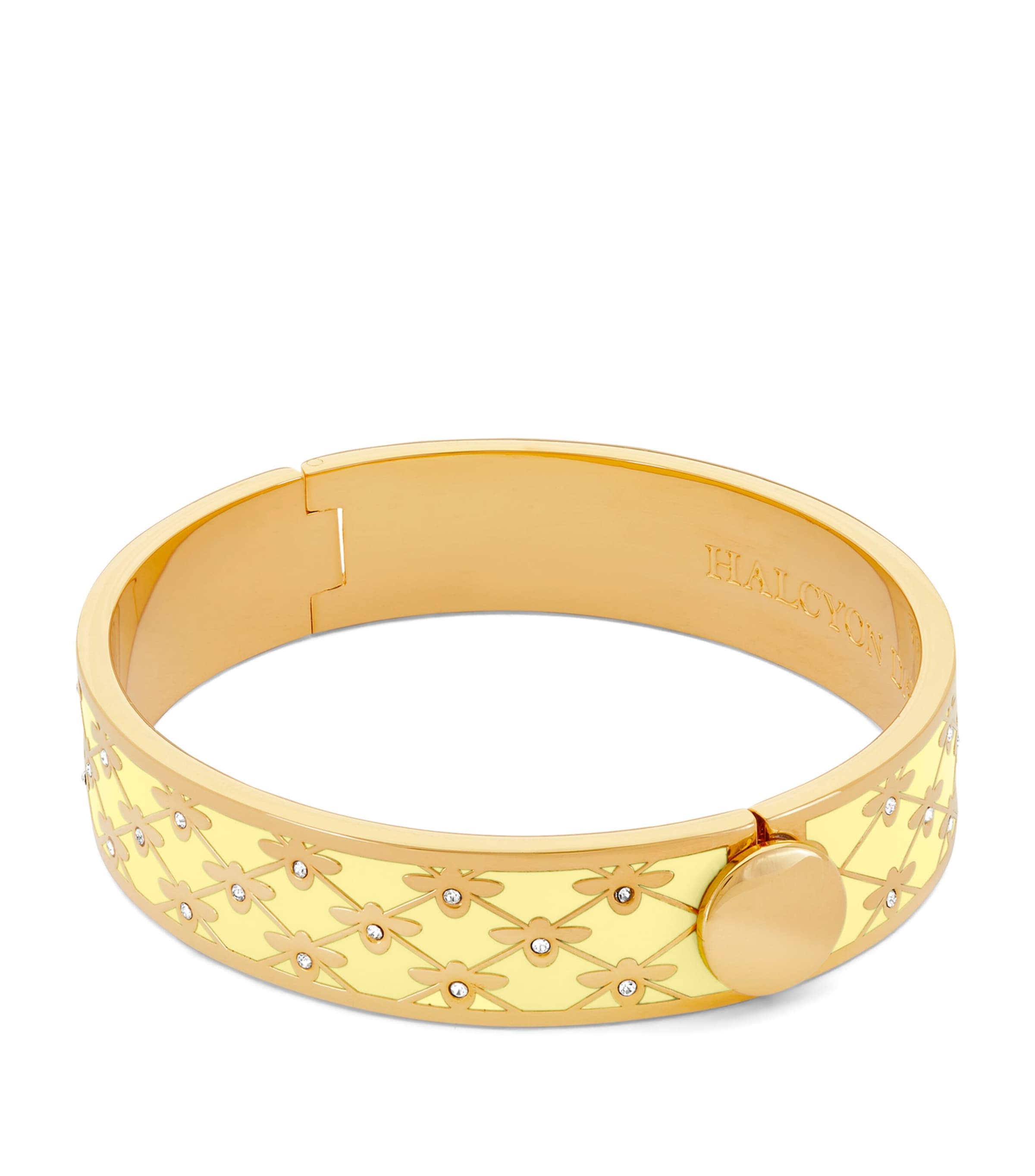 Halcyon Days Gold-Plated Enamel Bee Sparkle Bangle Yellow/gold Image 2