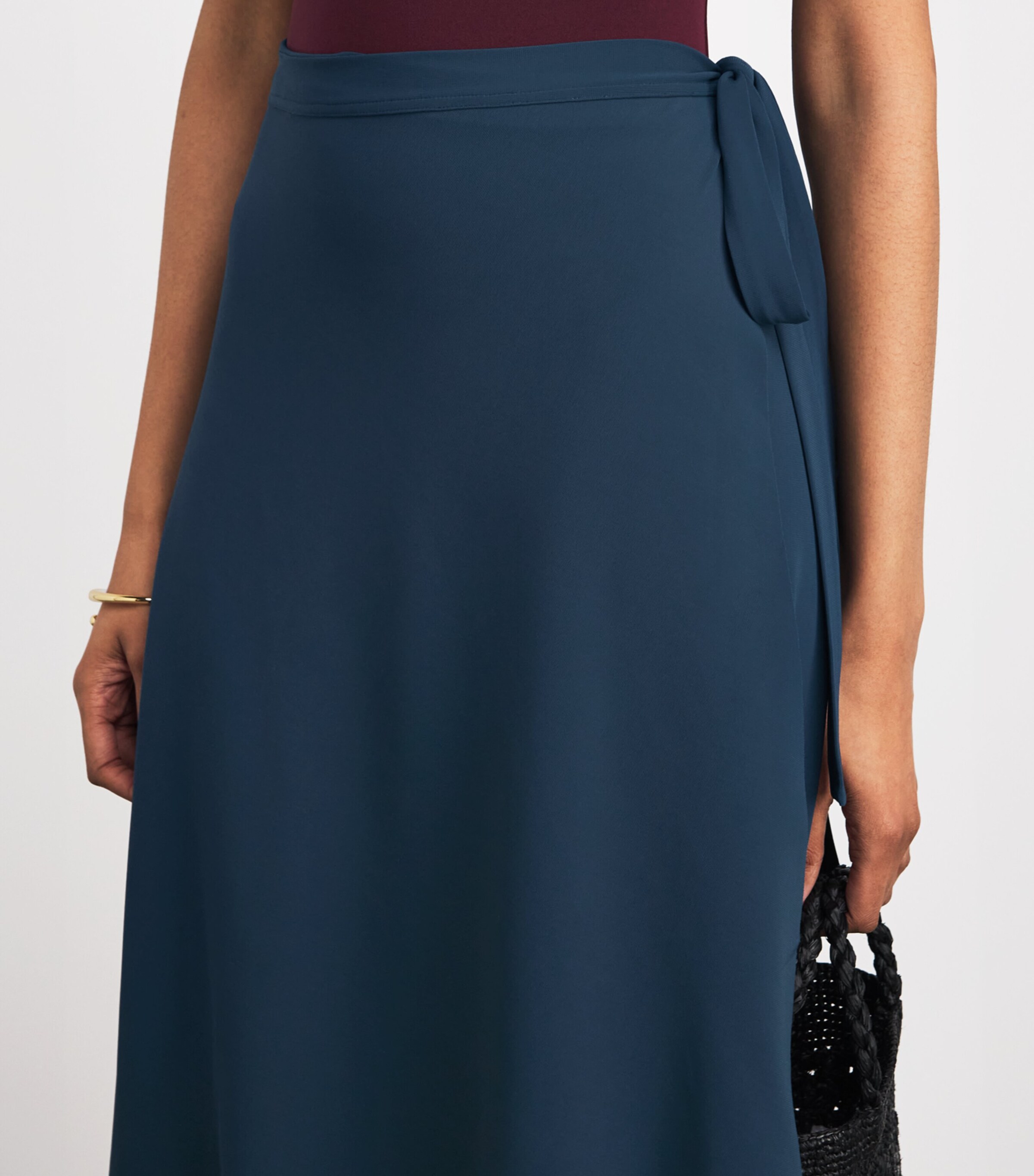 Eres Womens Julietta Wrap Midi Skirt Ocean Image 3