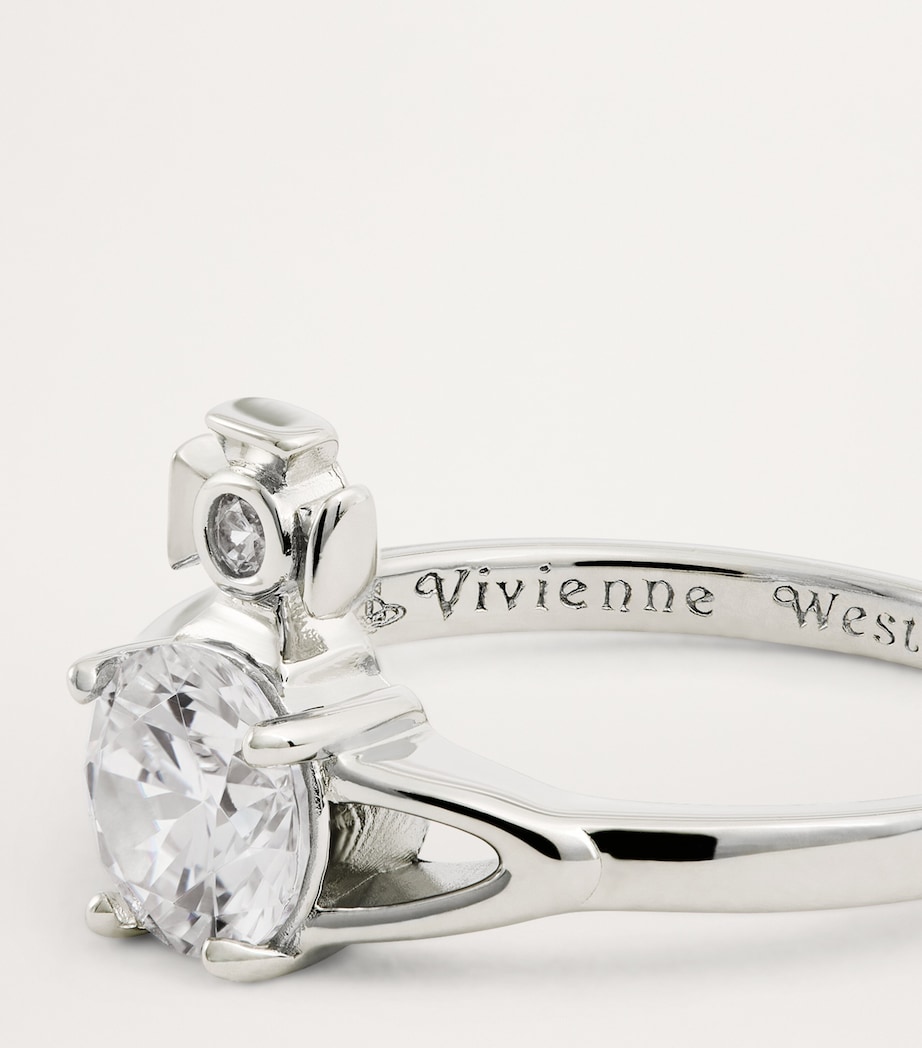 Sterling Silver Reina Ring SS25-PLATINUM CZ Image 6