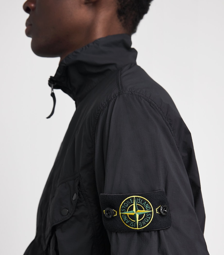 Stone Island Mens Stretch-Nylon Zip-Up Overshirt Image 3