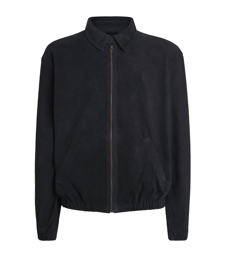 Polo Ralph Lauren Mens Bayport Suede Jacket Collection Navy Image 1