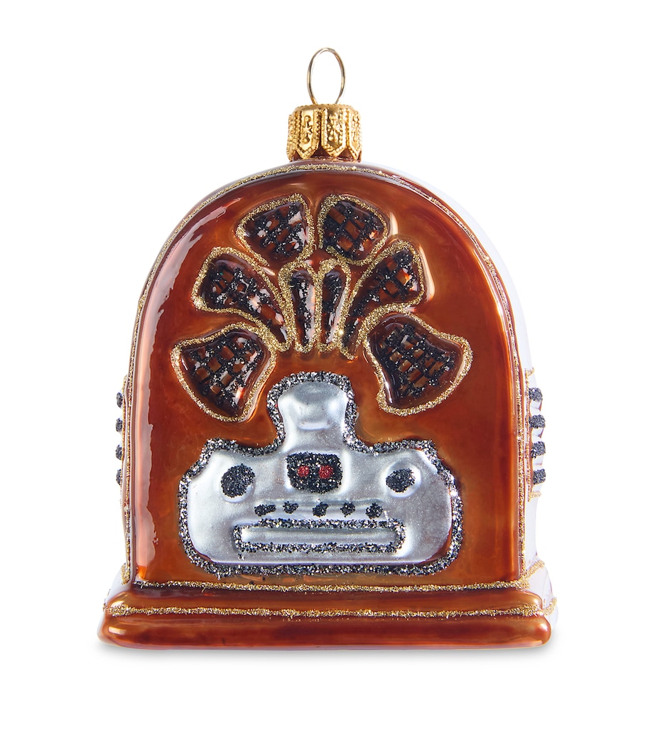 Glass Vintage Radio Tree Decoration MULTI Image 1
