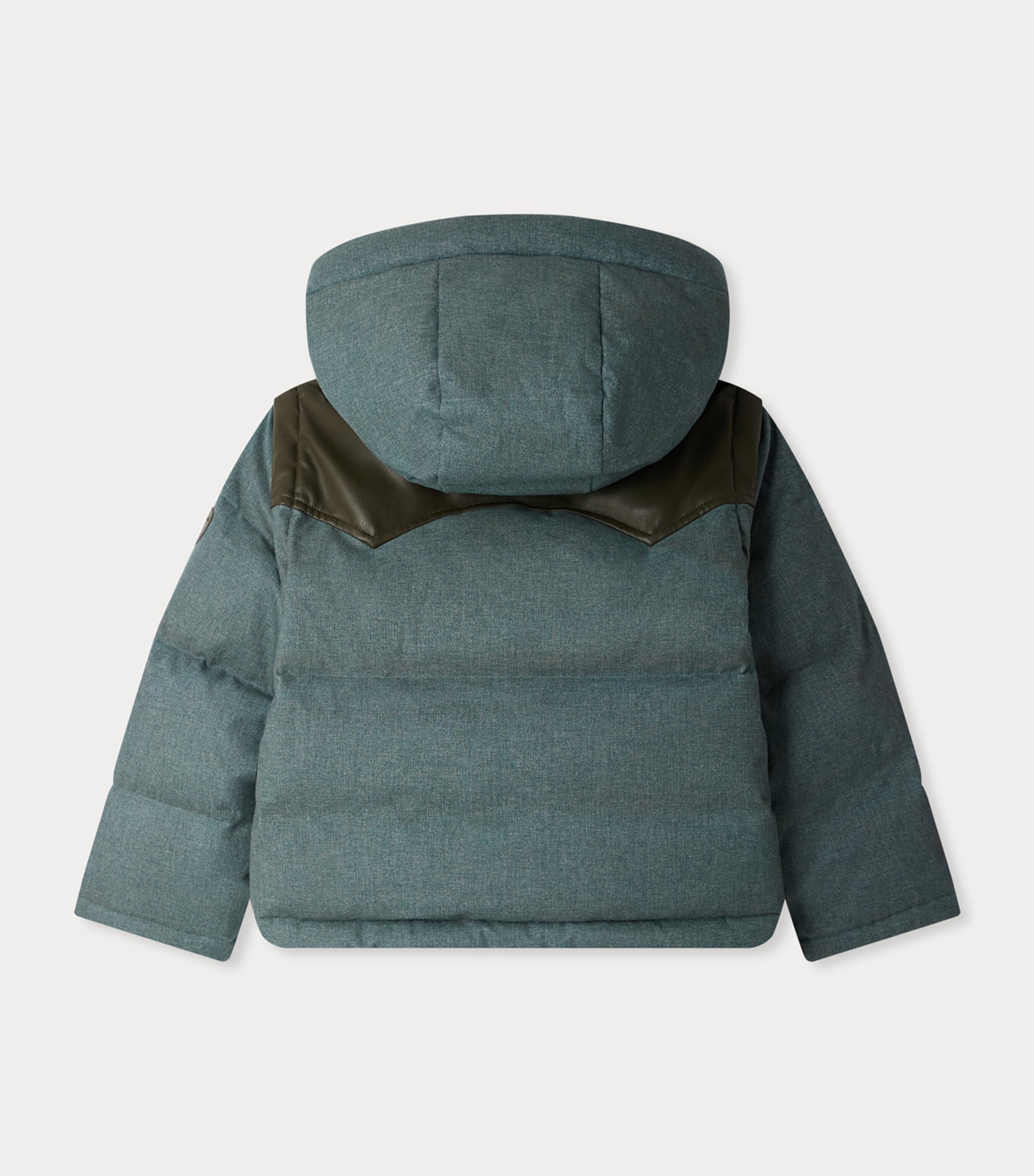 Hooded Puffer Jacket (10-14 Years) VERT DE GRIS Image 2