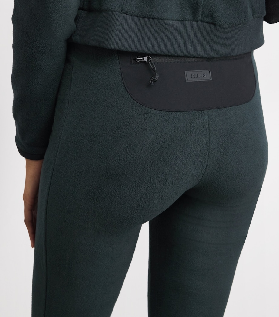 Fleece Lounge Flared Trousers DARK TEAL Image 6