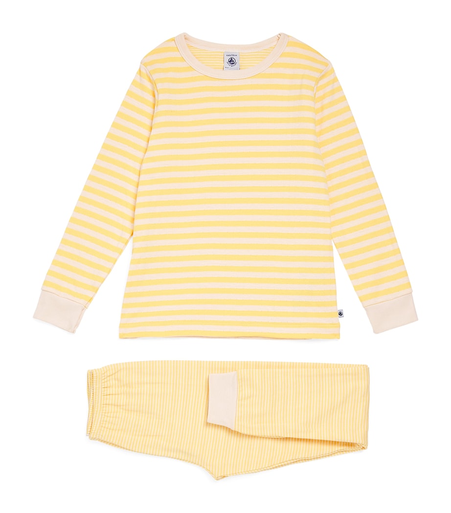 Cotton Stripe Pyjama Set (2-4 Years) 01ORGE/AVALANCHE Image 1