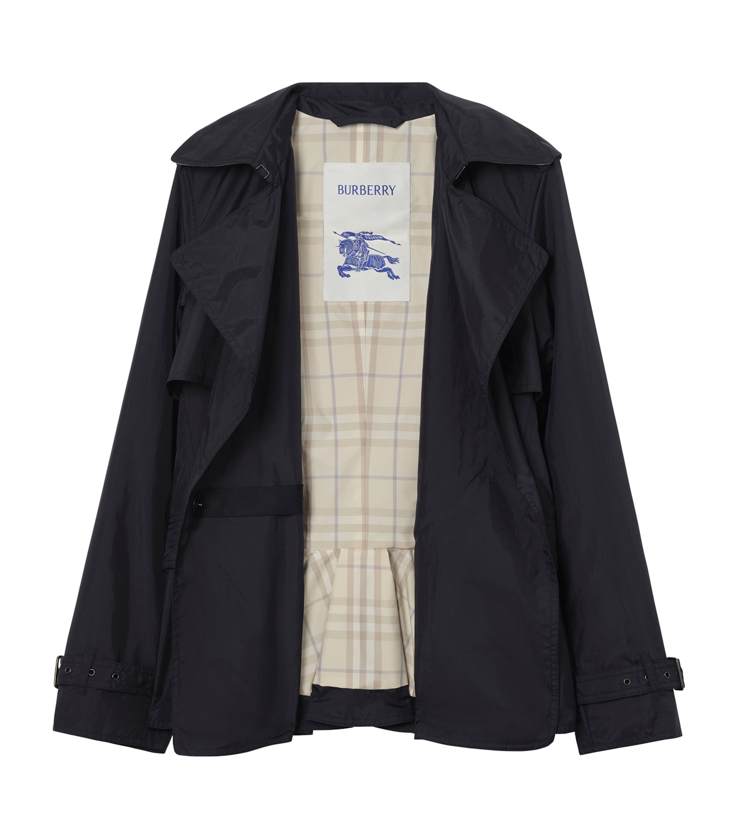 Burberry Womens Pembury Trench Jacket Navy Image 6