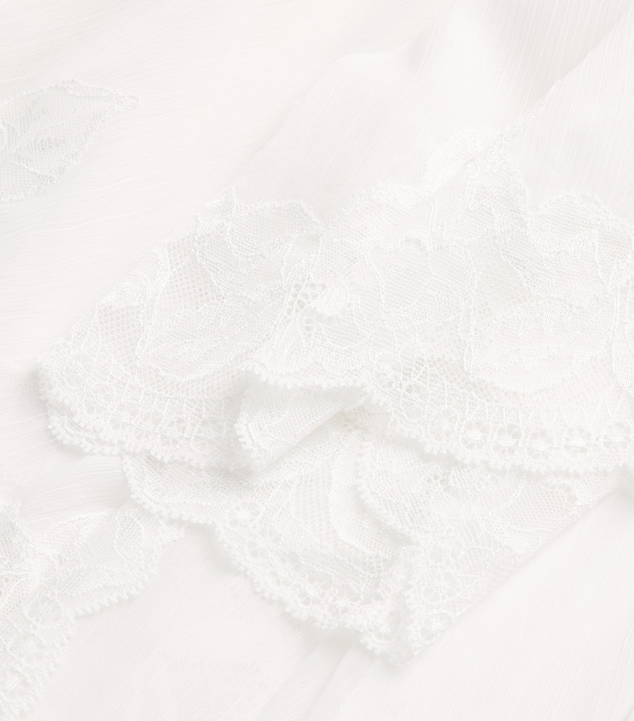 Silk Chiffon Rosabelle Robe (XS/S) OFF WHITE Image 5