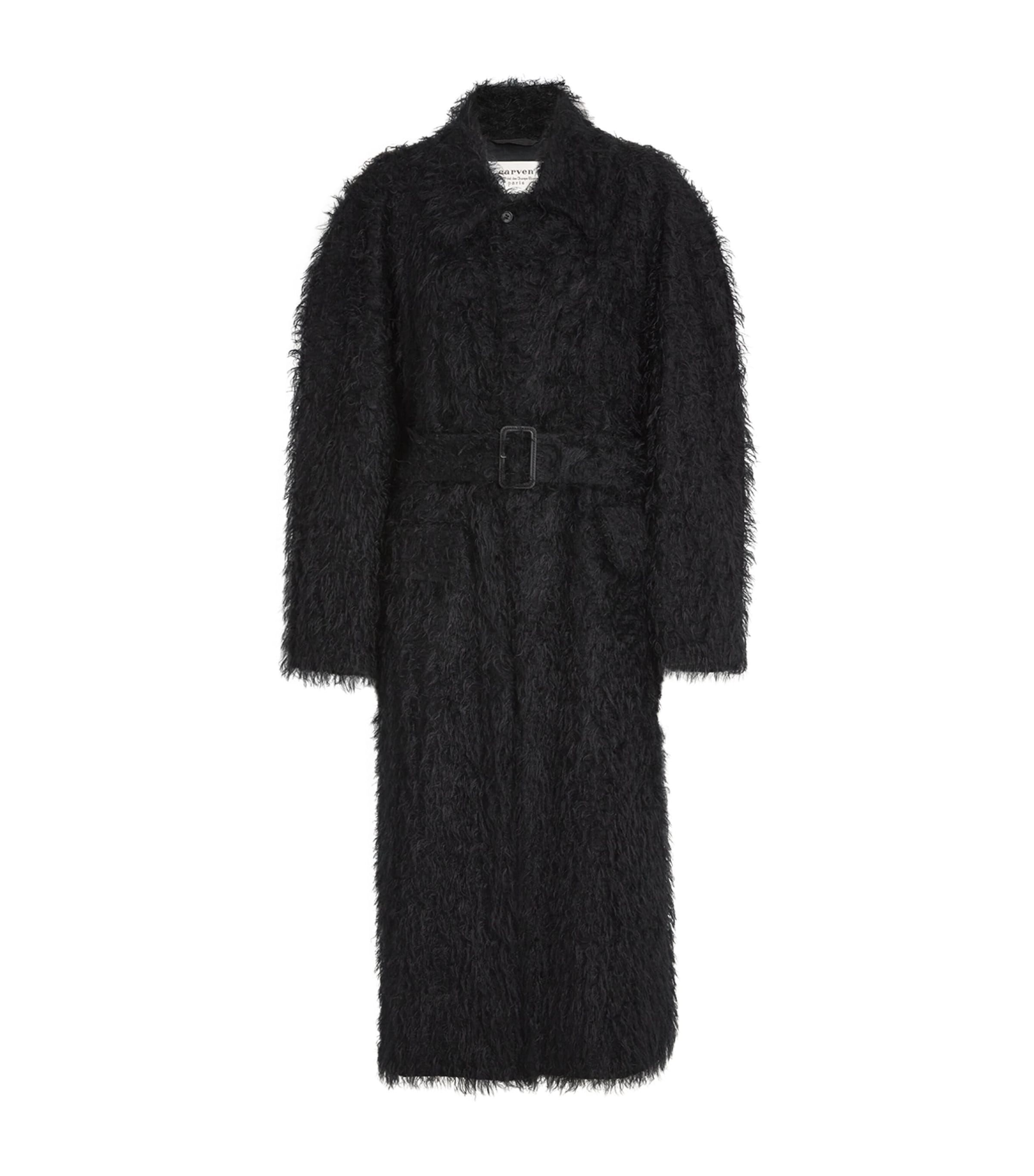 CARVEN SHAGGY COLLARED COAT 