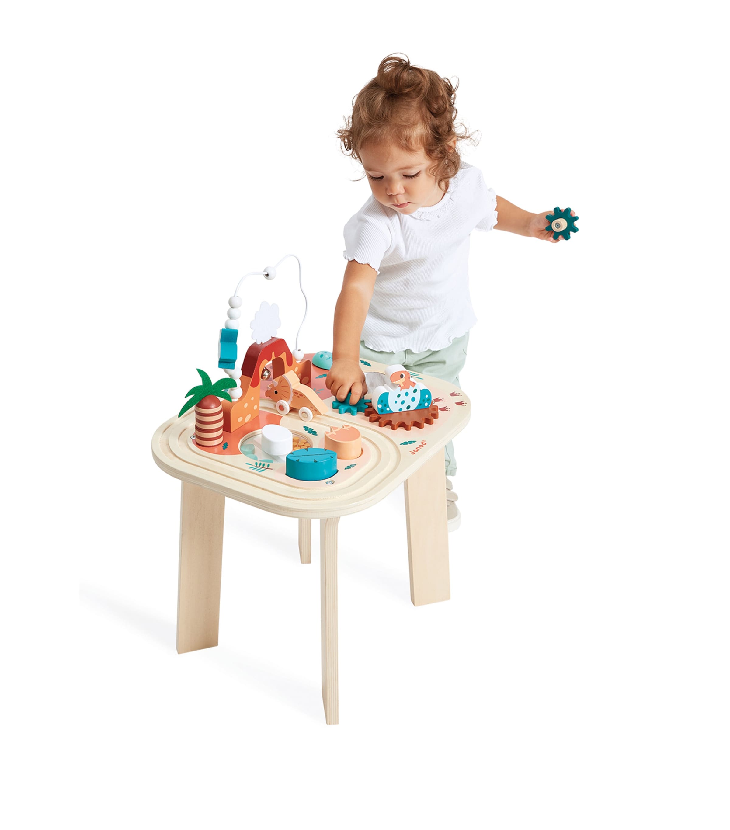 Wooden Dinosaur Activity Table MULTI Image 3