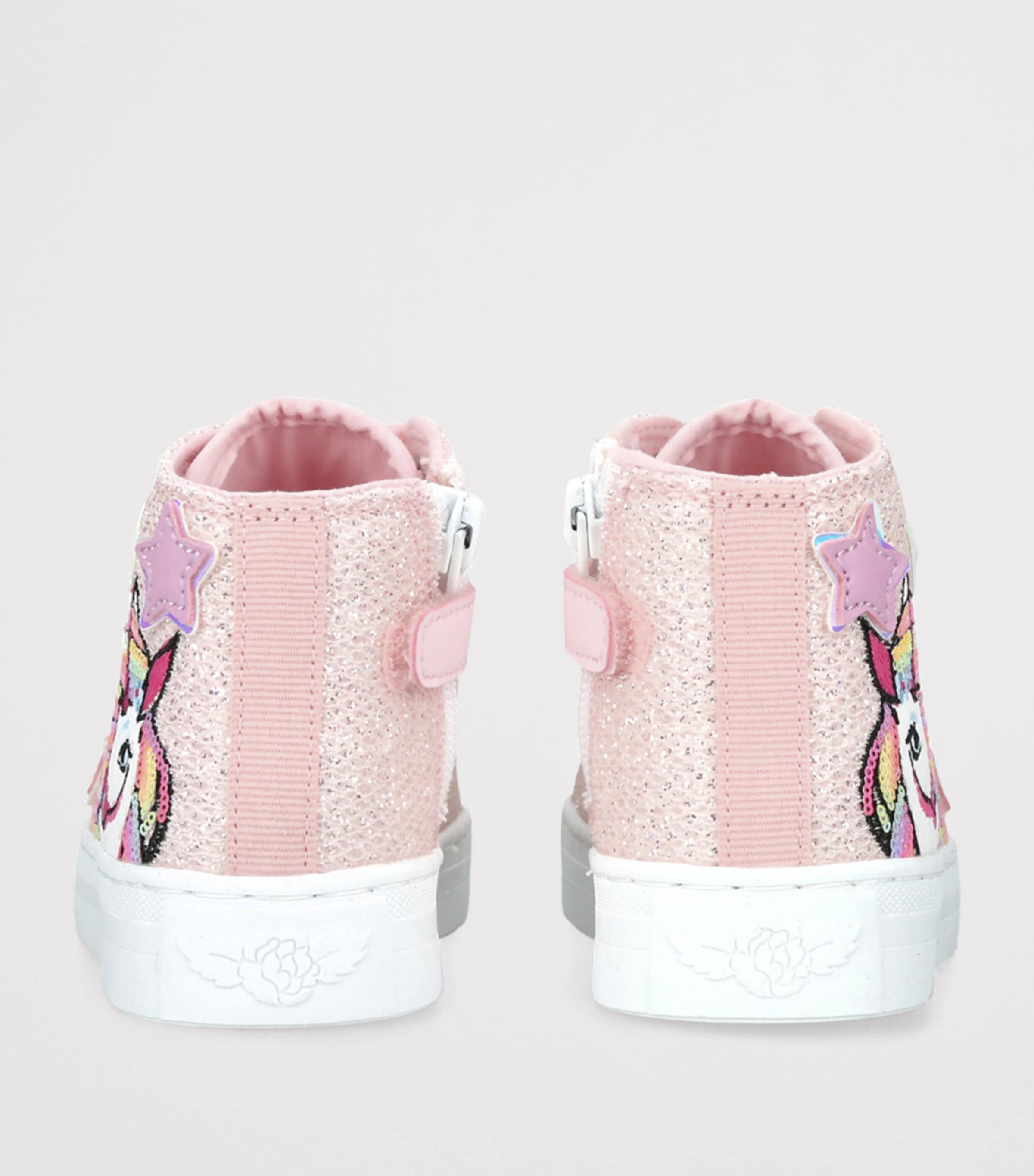 Unicorn Rainbow High-Top Sneakers PINK Image 2