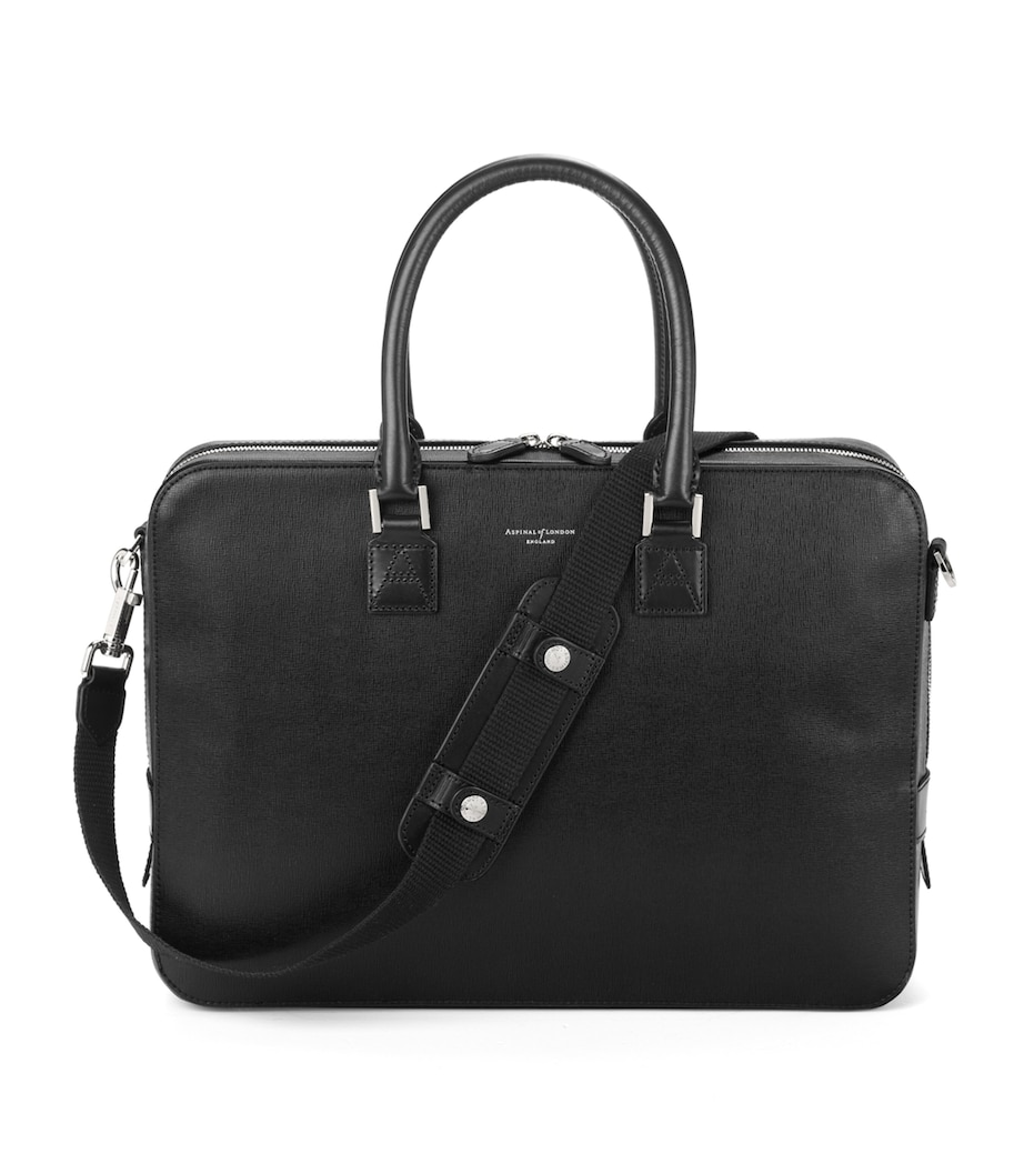 Leather Mount Street Briefcase Bag BLACK Image 1