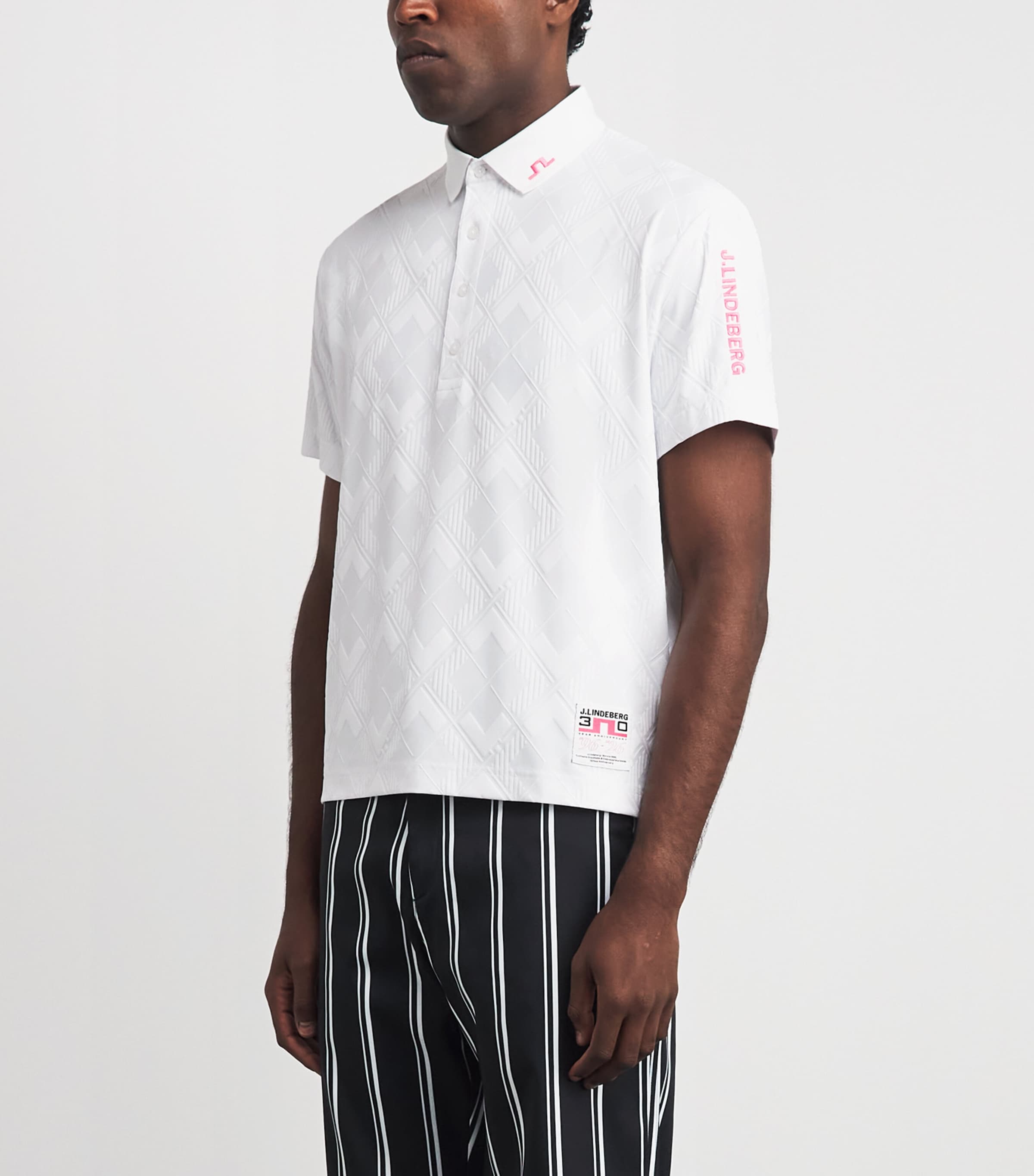 J Lindeberg Mens 30Y Matt Polo Shirt White Image 4