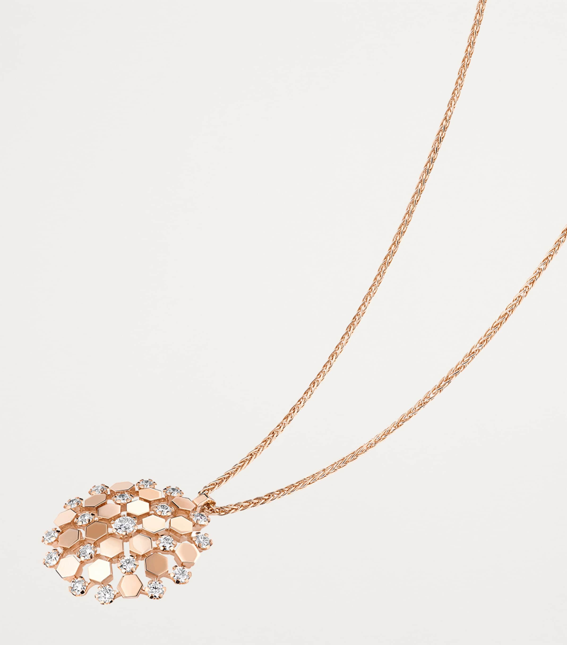 Rose Gold and Diamond Bee de Chaumet Pendant Necklace PINK GOLD Image 3