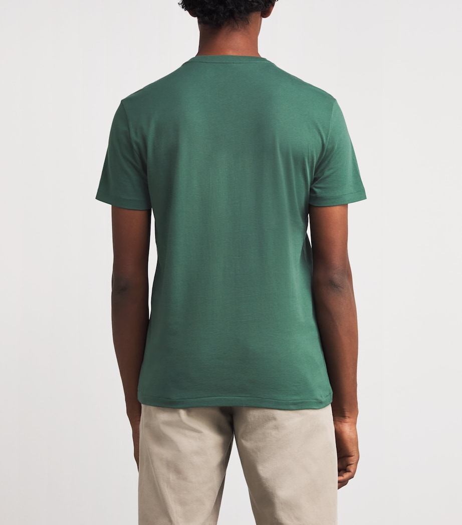 Cotton Custom-Fit Logo T-Shirt GREEN Image 4