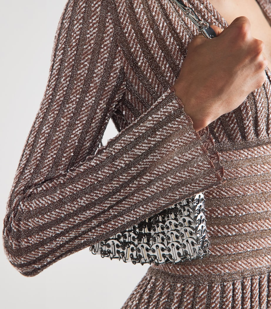 Missoni Womens Long-Sleeve V-Neck Maxi Dress Powder Pink Image 5