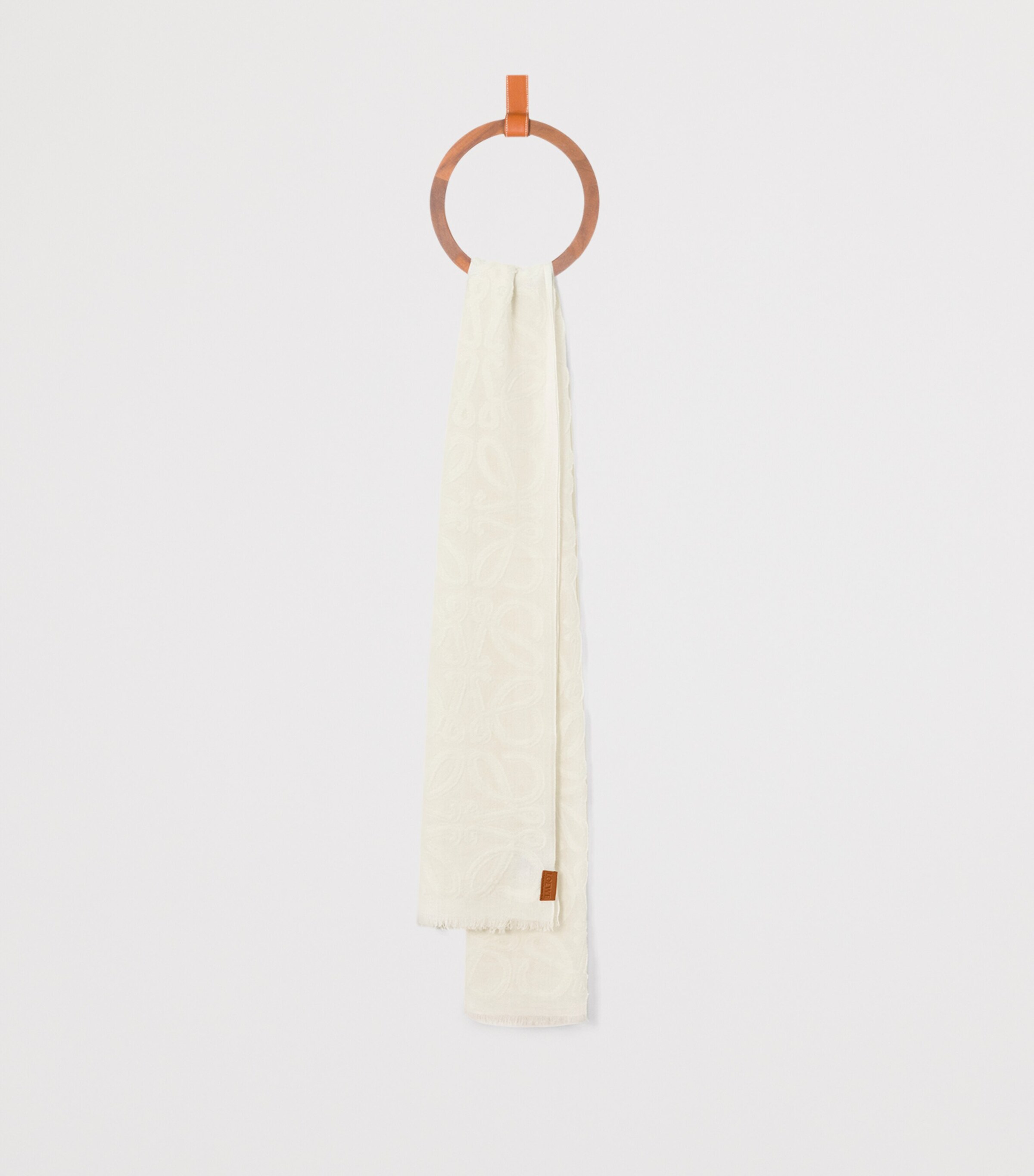 Wool-Silk Anagram Scarf WHITE Image 2