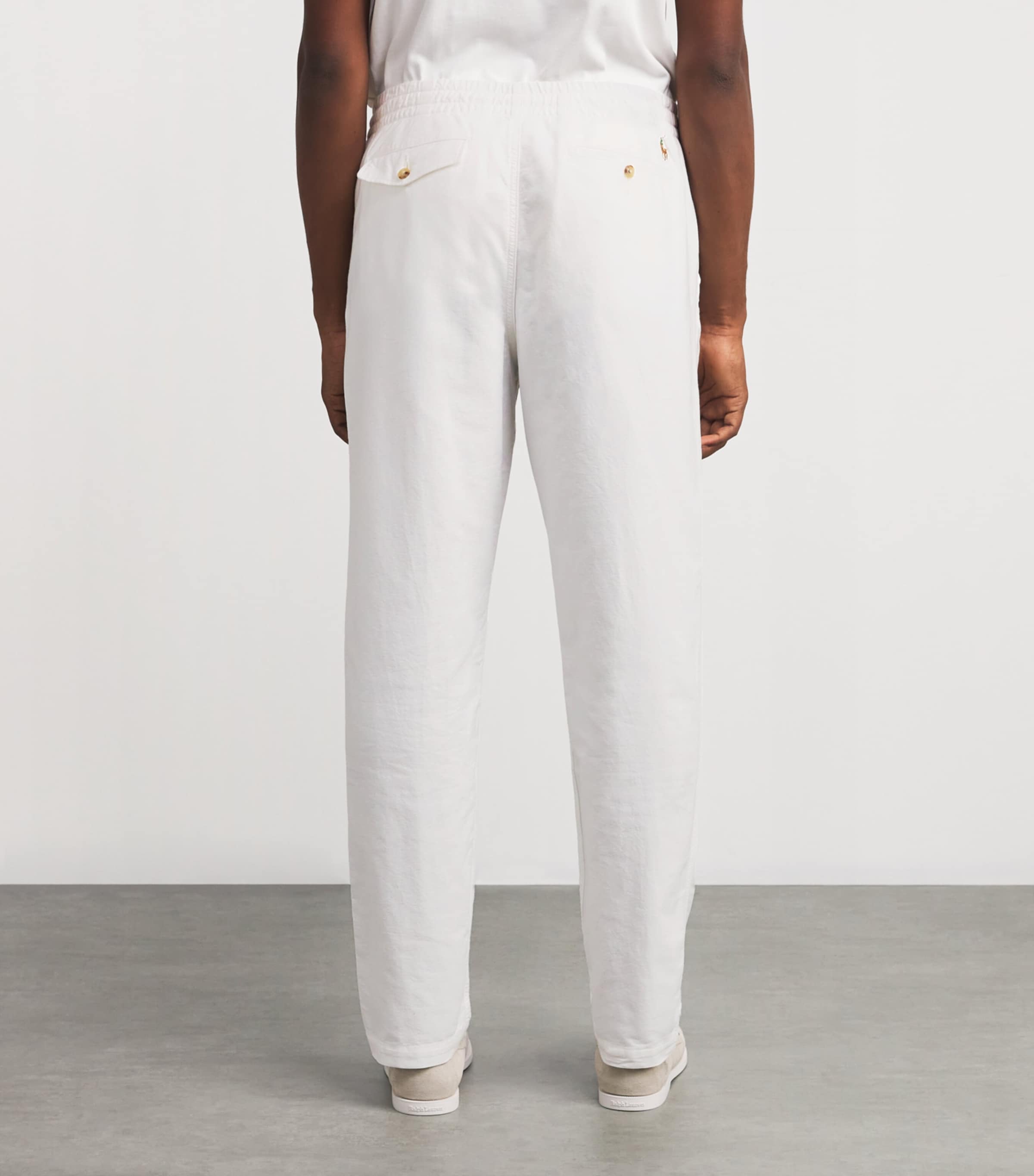 Polo Ralph Lauren Mens Cotton Classic Oxford Trousers White Image 4