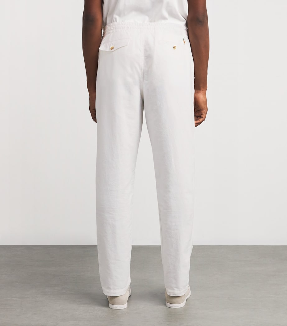 Polo Ralph Lauren Mens Cotton Classic Oxford Trousers White Image 4