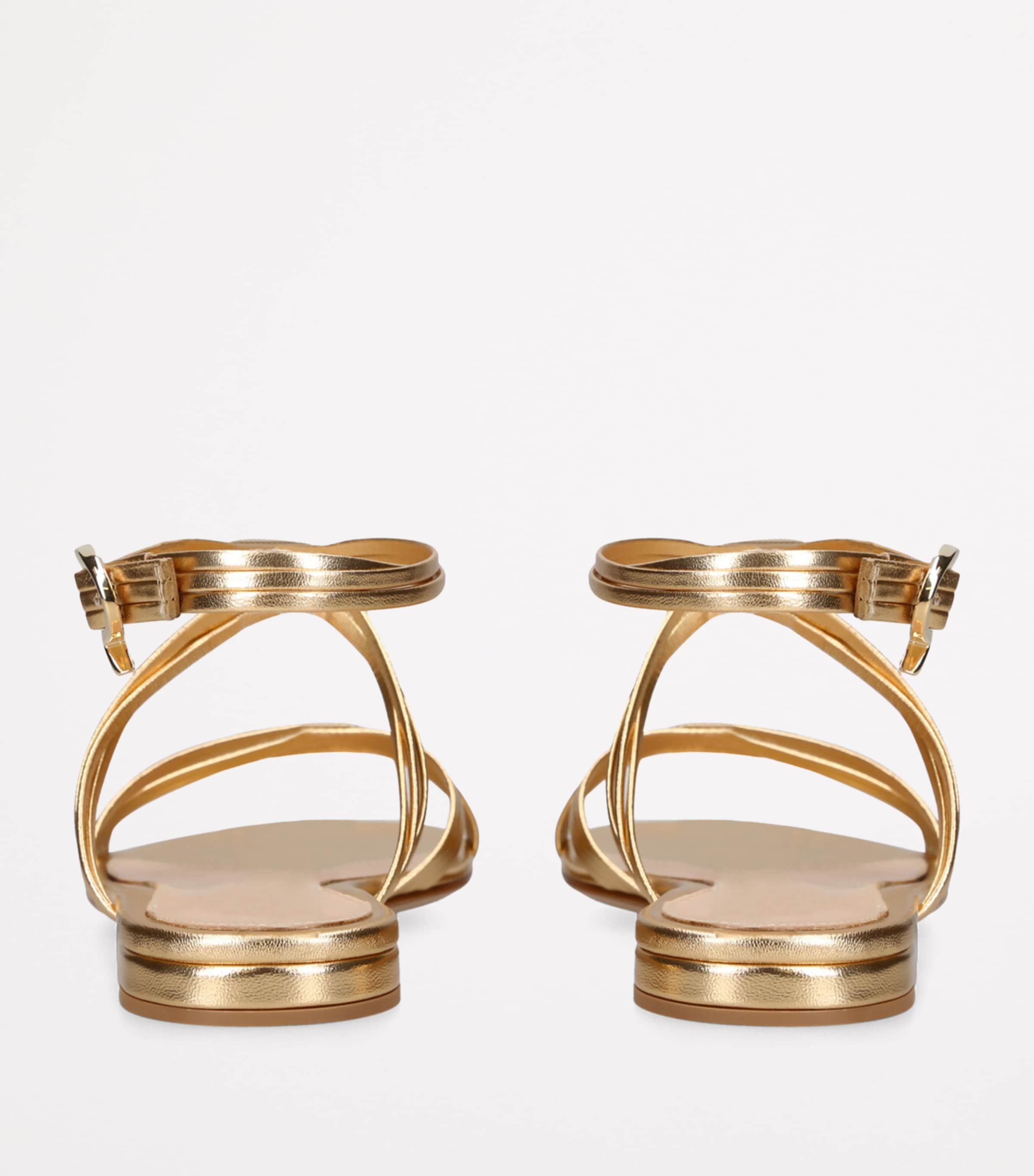 Gianvito Rossi Gold Metallic Leather Calissa Sandals | Harrods JP
