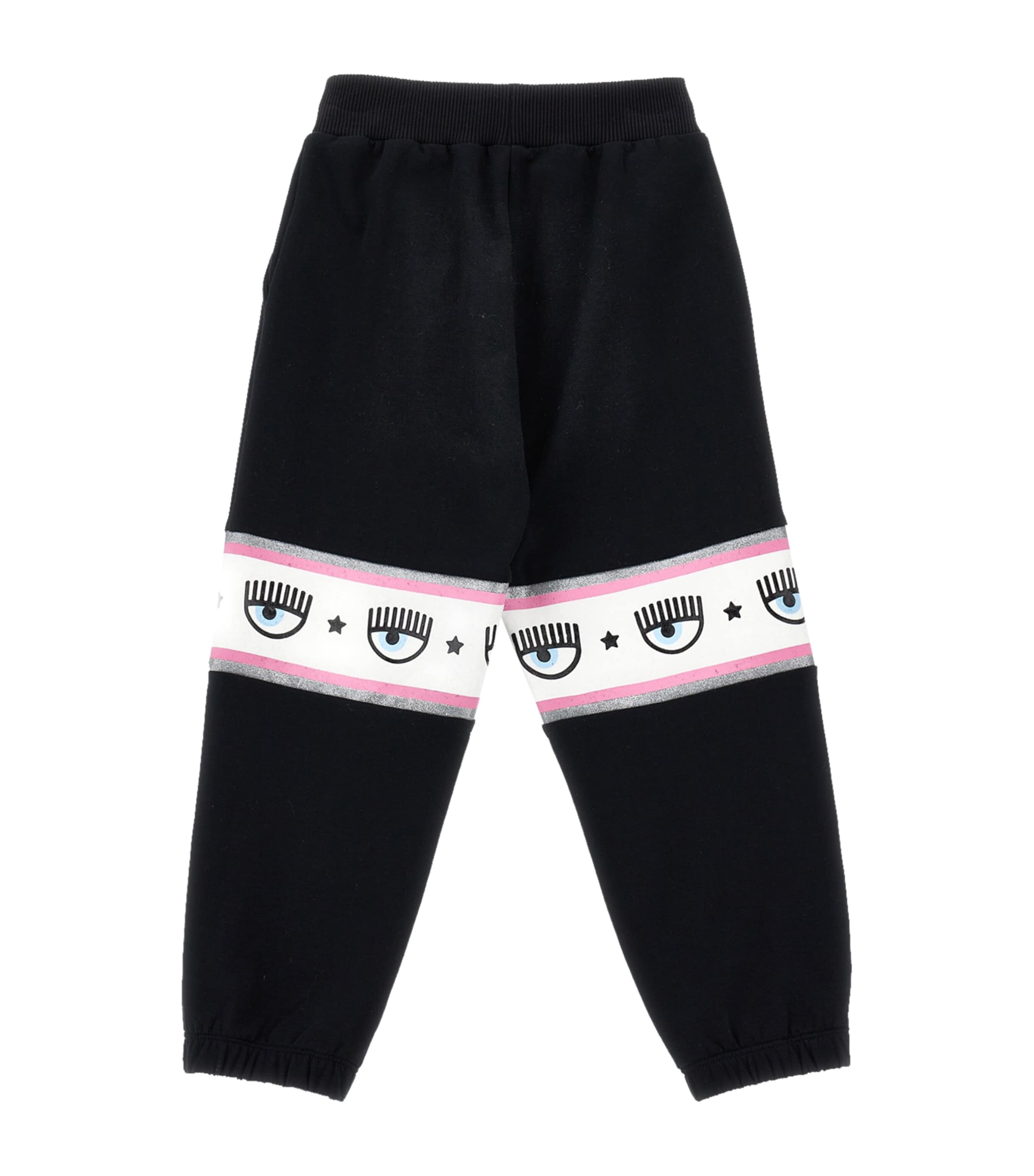 Monnalisa Kids' X Chiara Ferragni Eye Logo Sweatpants In Black