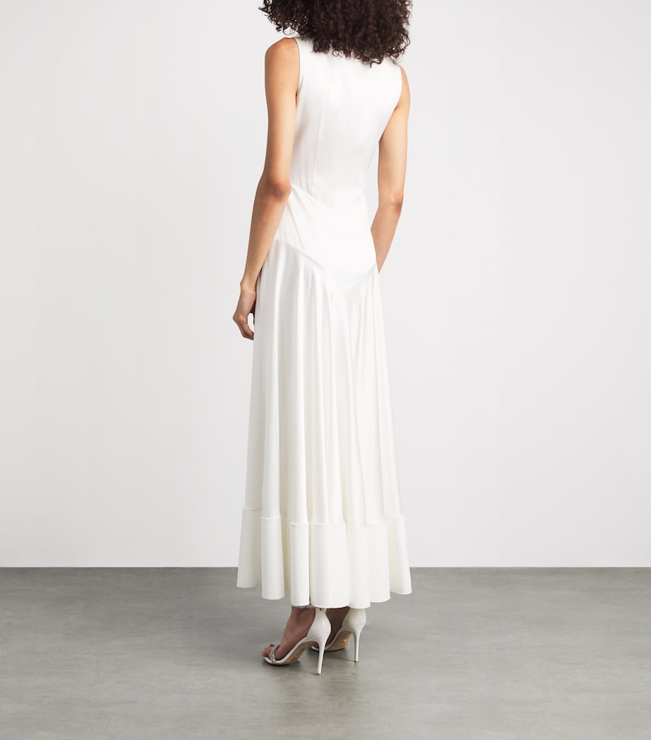Roksanda Womens Silk Munir Maxi Dress Ivory Image 4