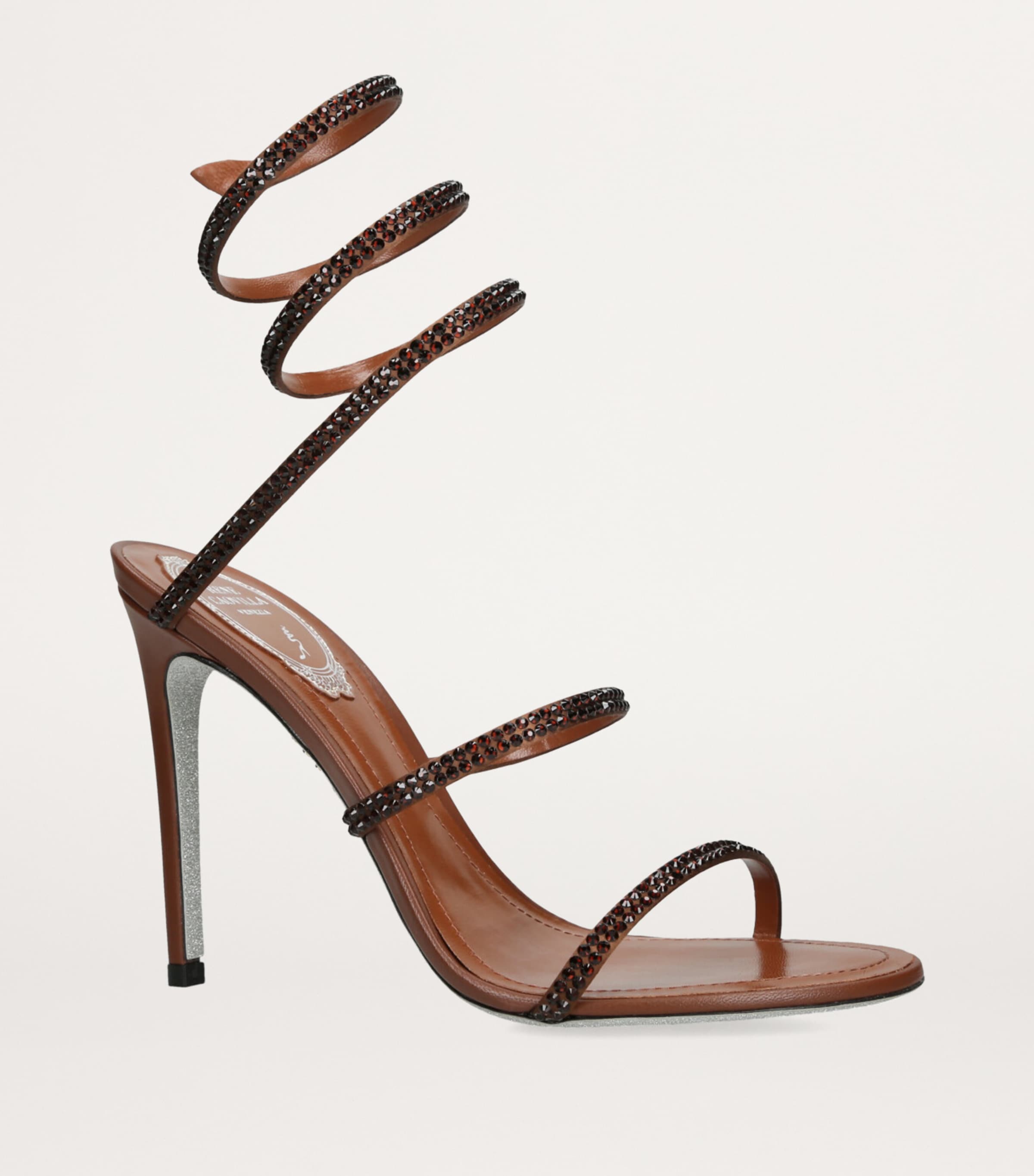 Embellished Cleo II Heeled Sandals 105 BROWN Image 4