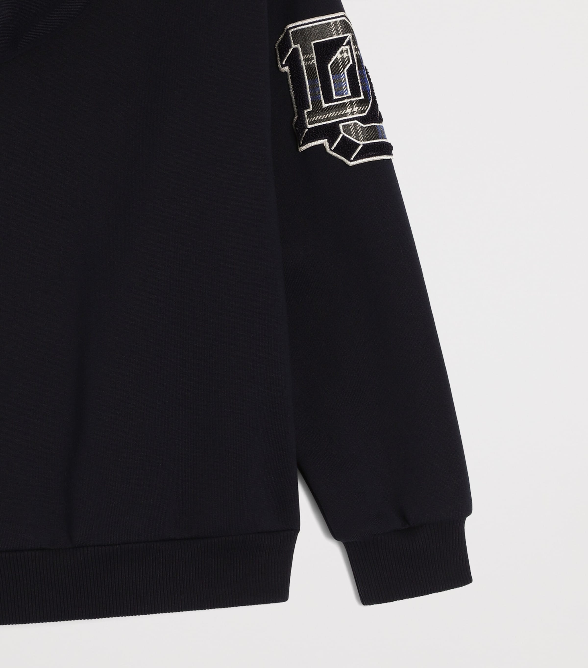 Dolce&Gabbana Kids Cotton Patch Zip-Up Hoodie (8-14 Years) Blue Image 4