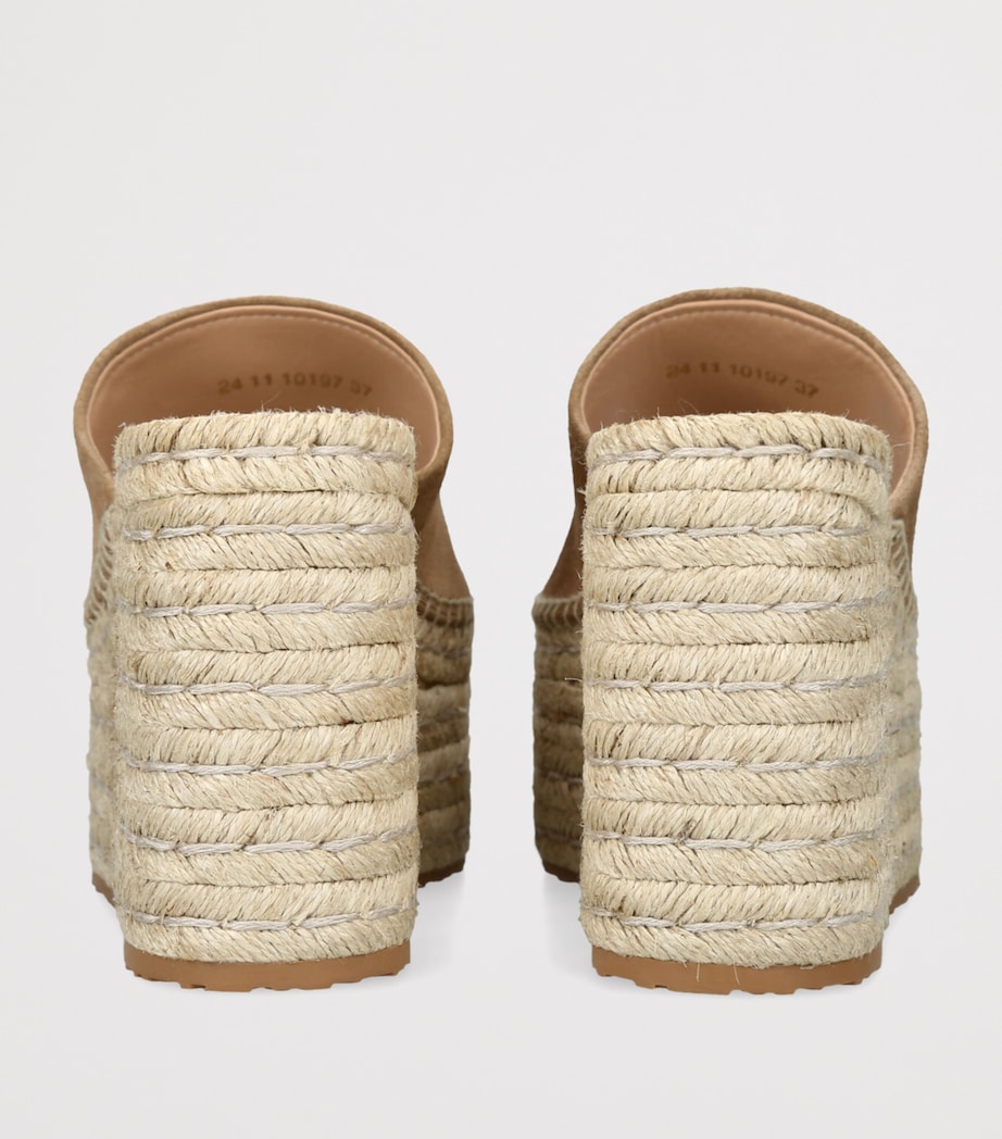 Gianvito Rossi Suede Wedge Sandals 40 Camel Image 2