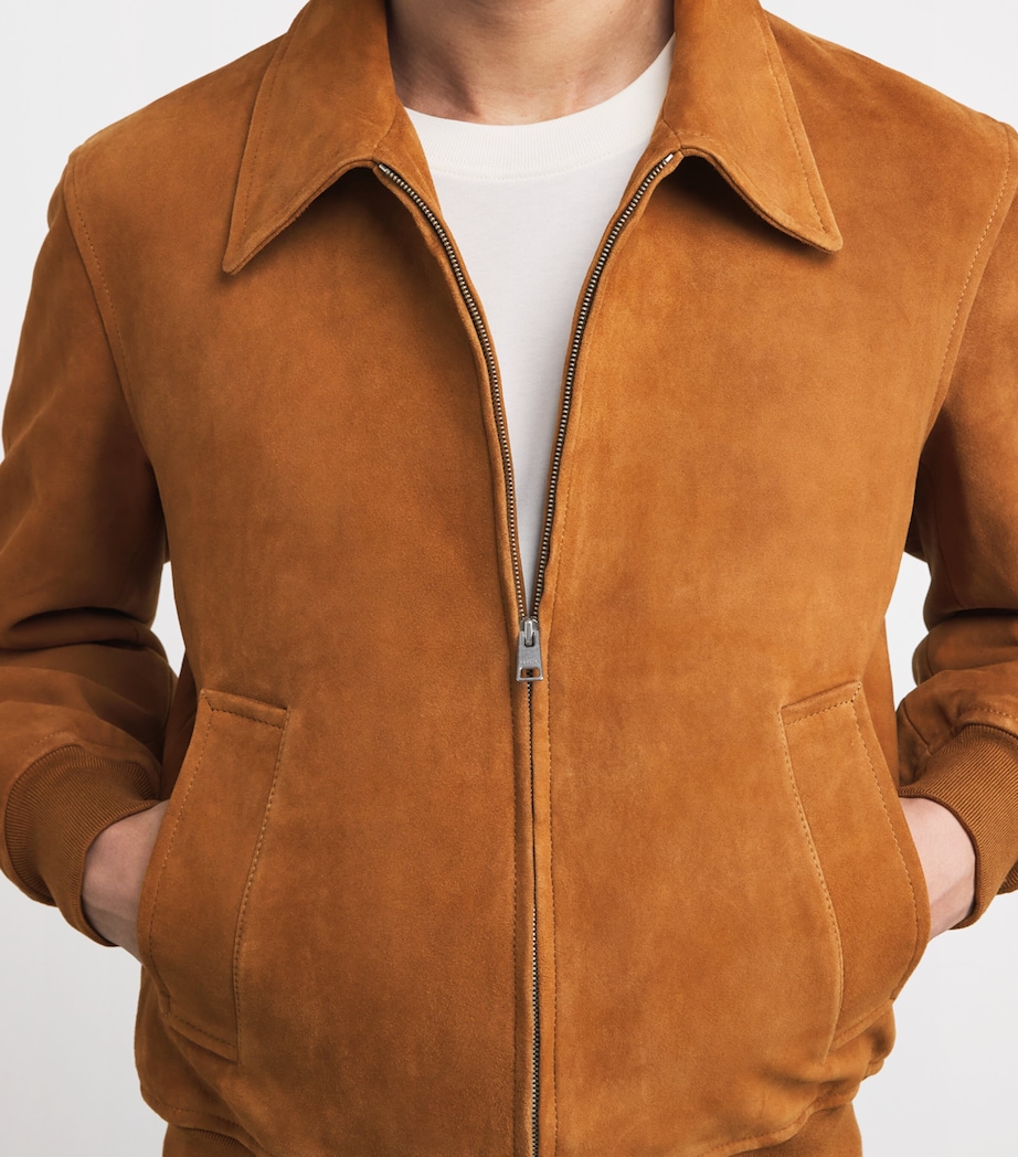Suede Bomber Jacket COGNAC Image 6