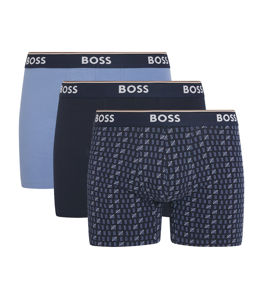 Stretch-Cotton Power Boxer Briefs (Pack of 3) OPEN BLUE460 Image 1