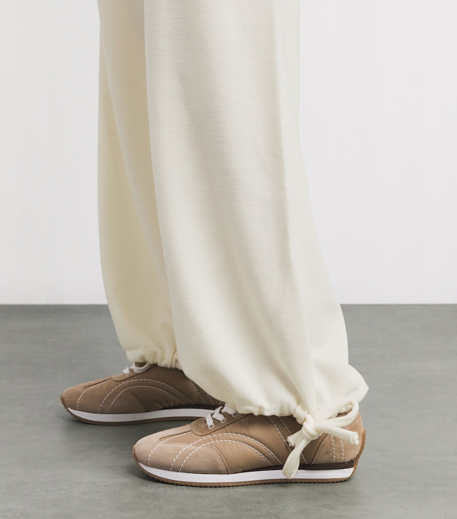 Knitted Wide-Leg Trousers WHITE Image 6