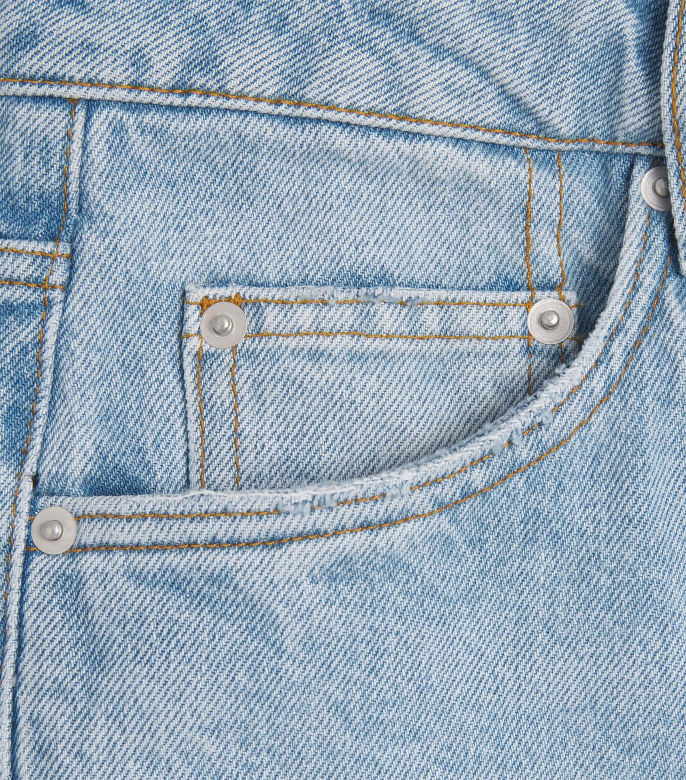 Studio Nicholson Mens Riso Straight Jeans Bleached Wash Image 6