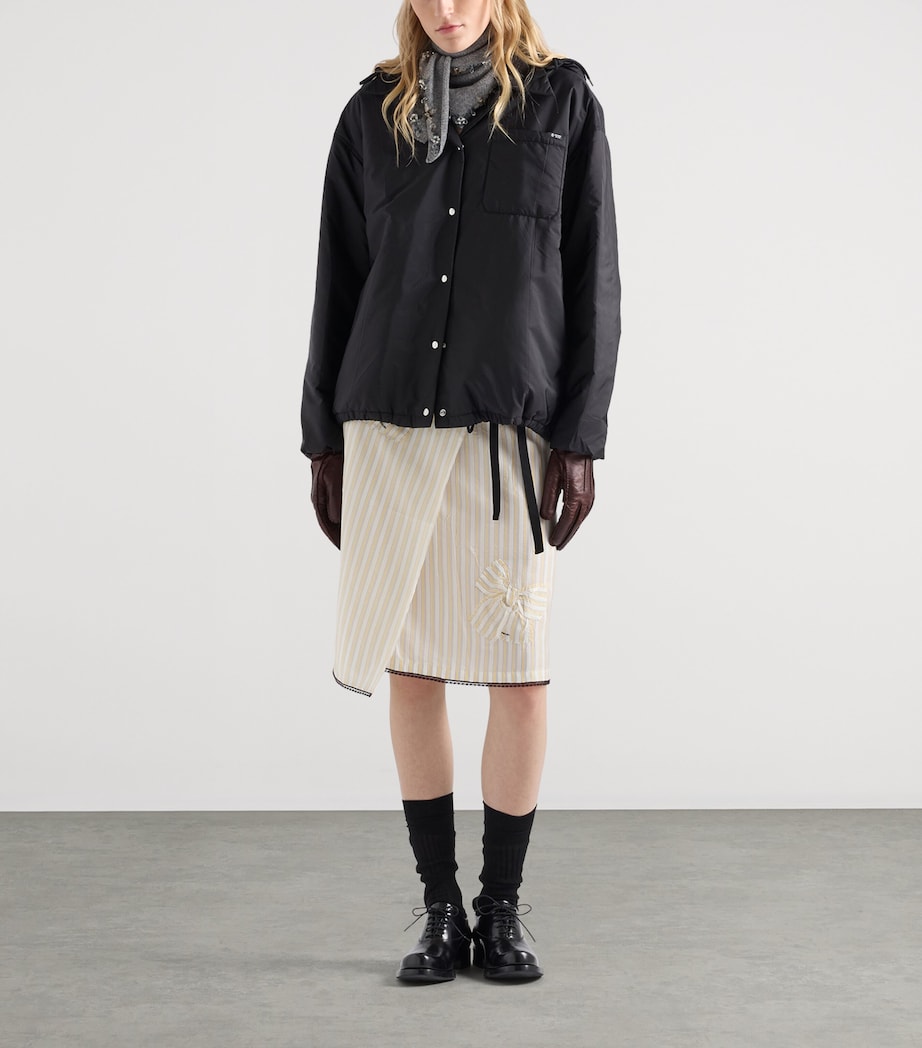 Prada Womens Re-Nylon Lightweight Jacket Black Image 2