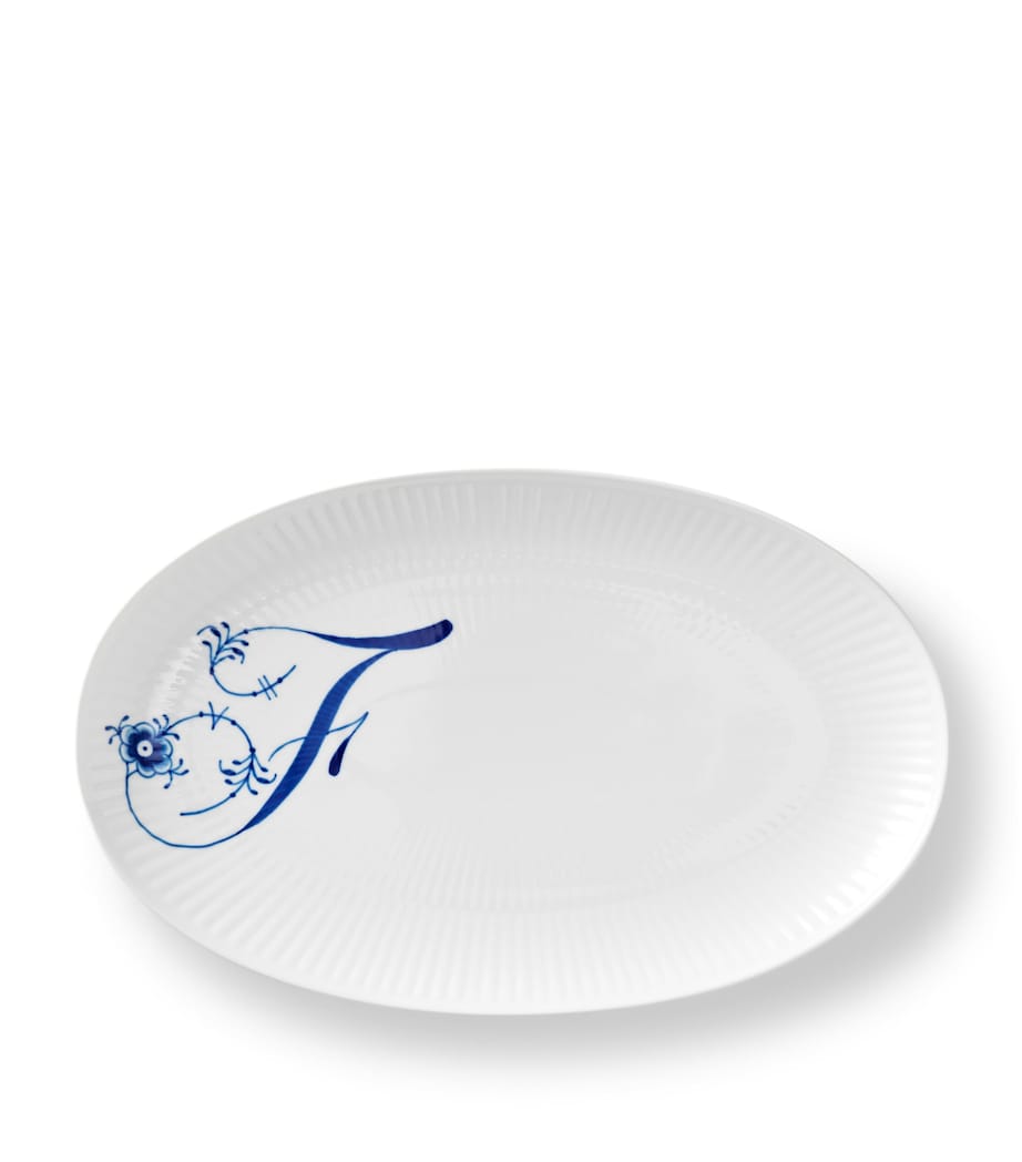 Alphabet Coll Oval Plate (23.5cm) BLUE Image 1