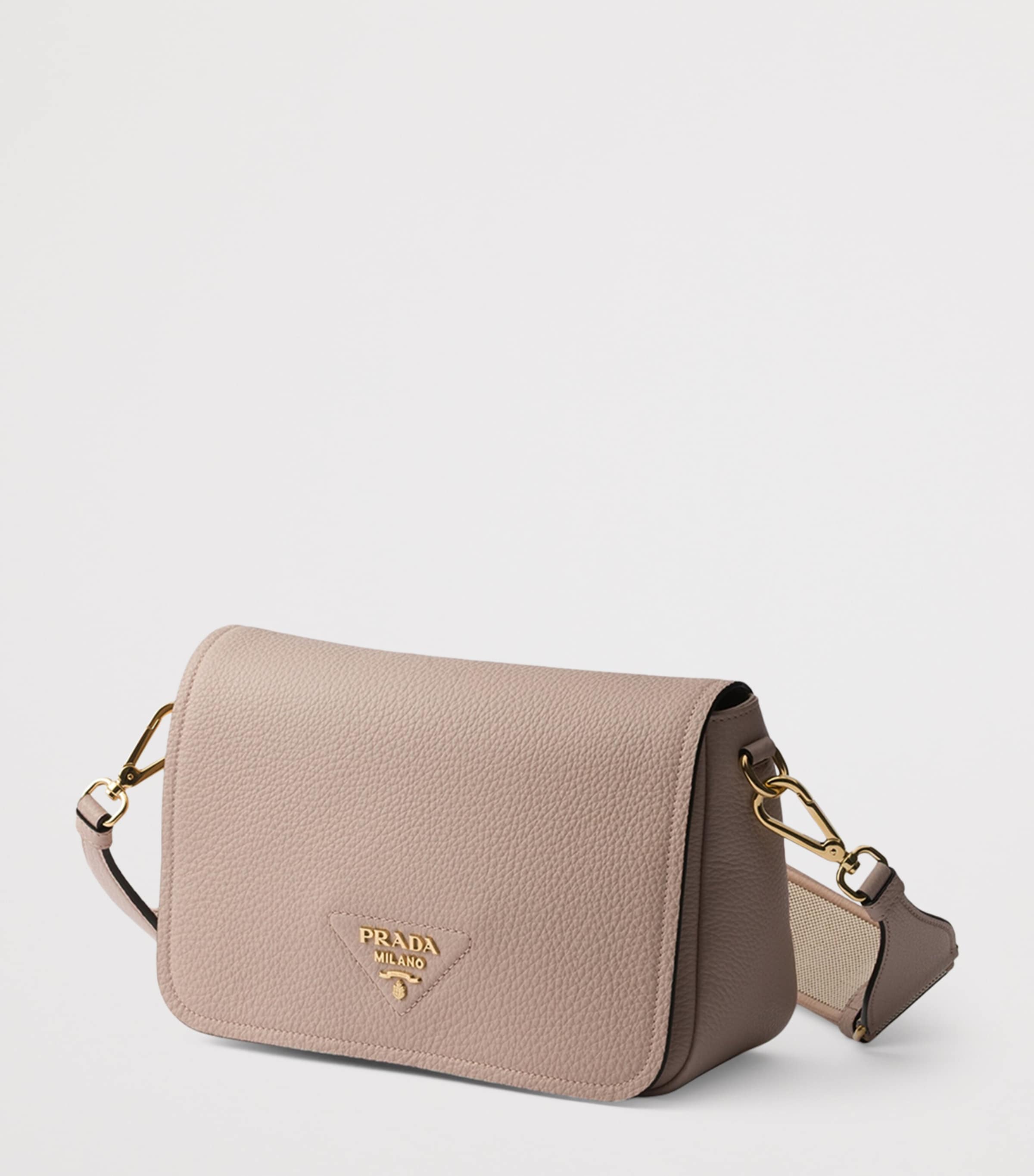 Prada Grained Leather Shoulder Bag Powder Image 5