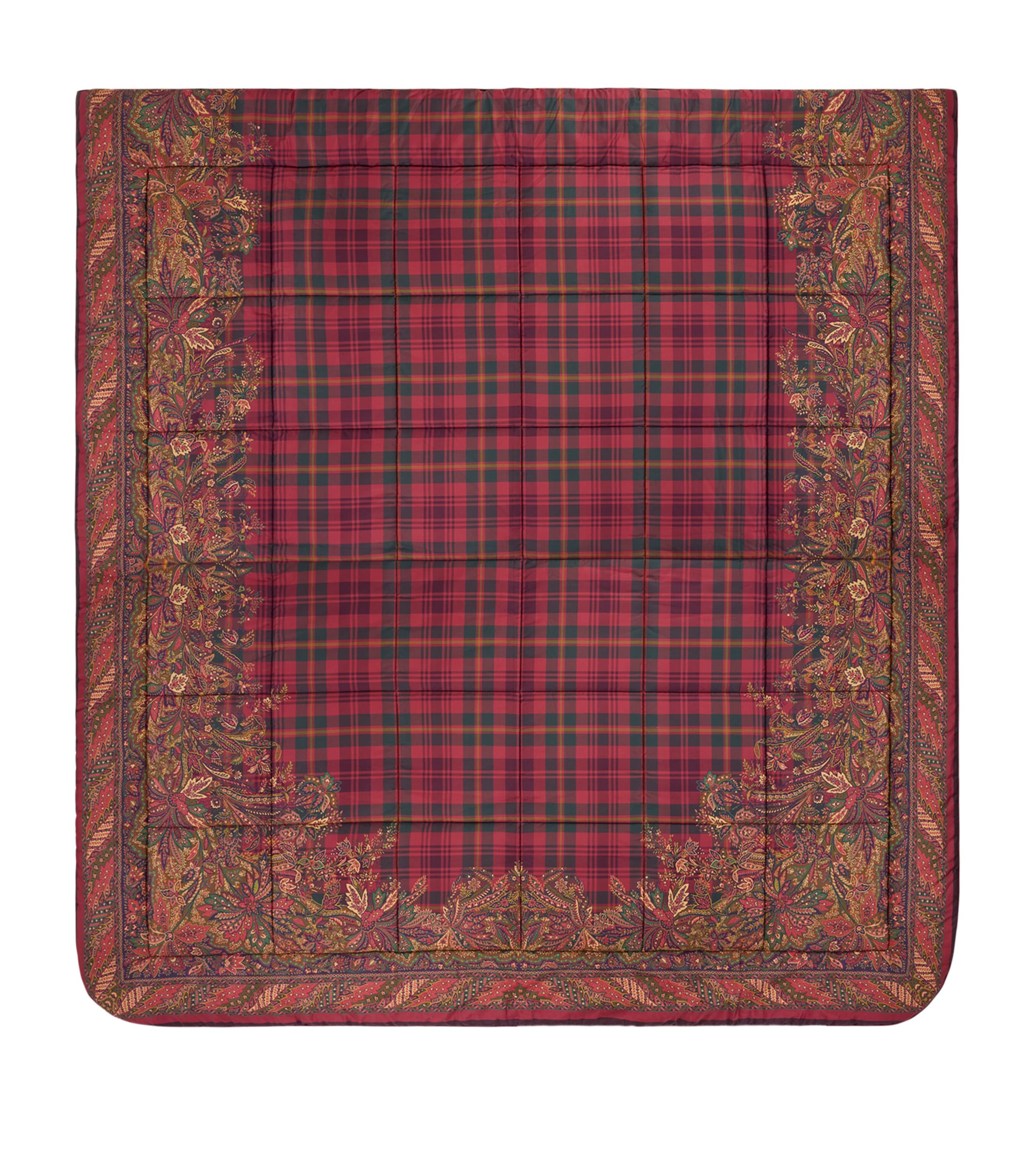 Etro Cotton Quilted Boyd Bedspread In Multi