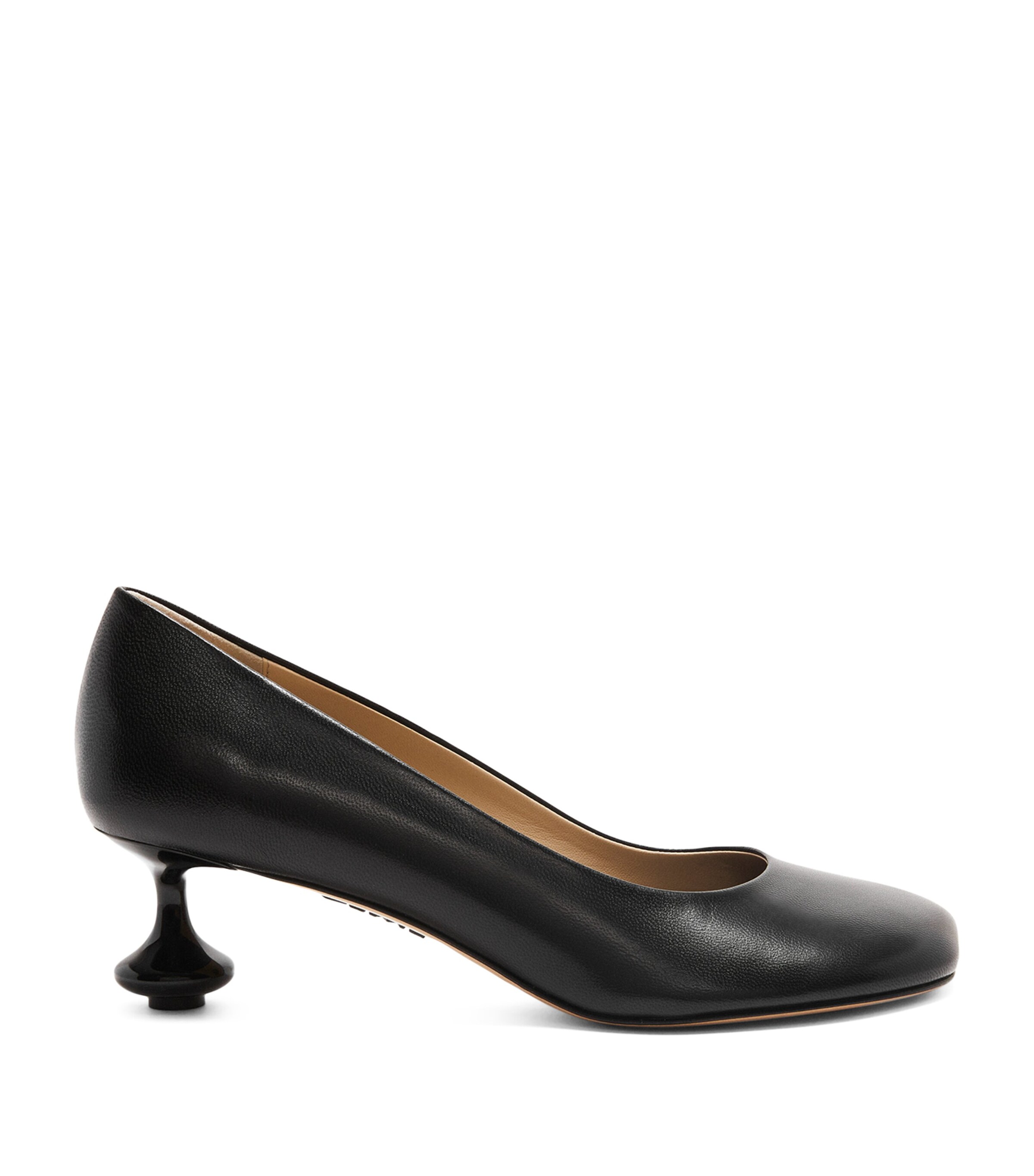 Loewe Petite Black Toy Pumps With A Darling Lacquered Heel In Black