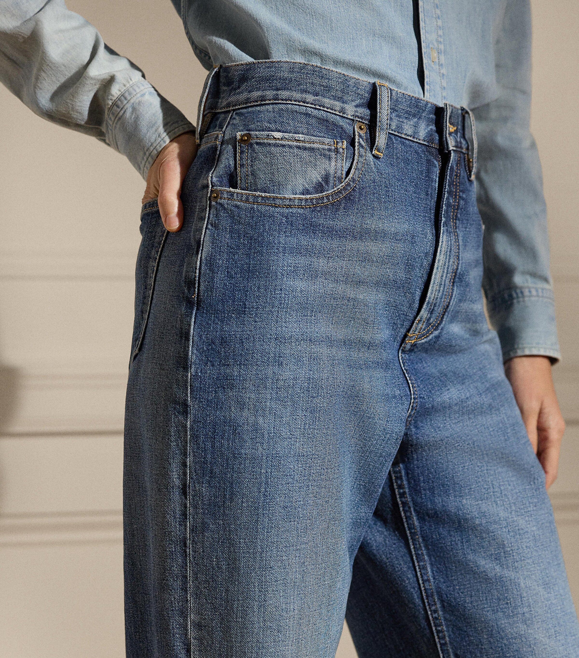 Novah Wide-Leg High-Rise Jeans BLUE WASH Image 7