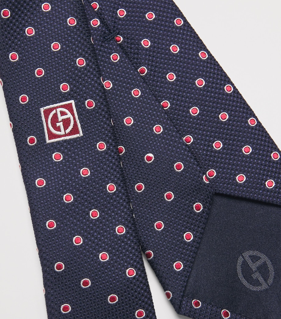 Silk Polka Dot Embroidery Tie FB057 Image 4
