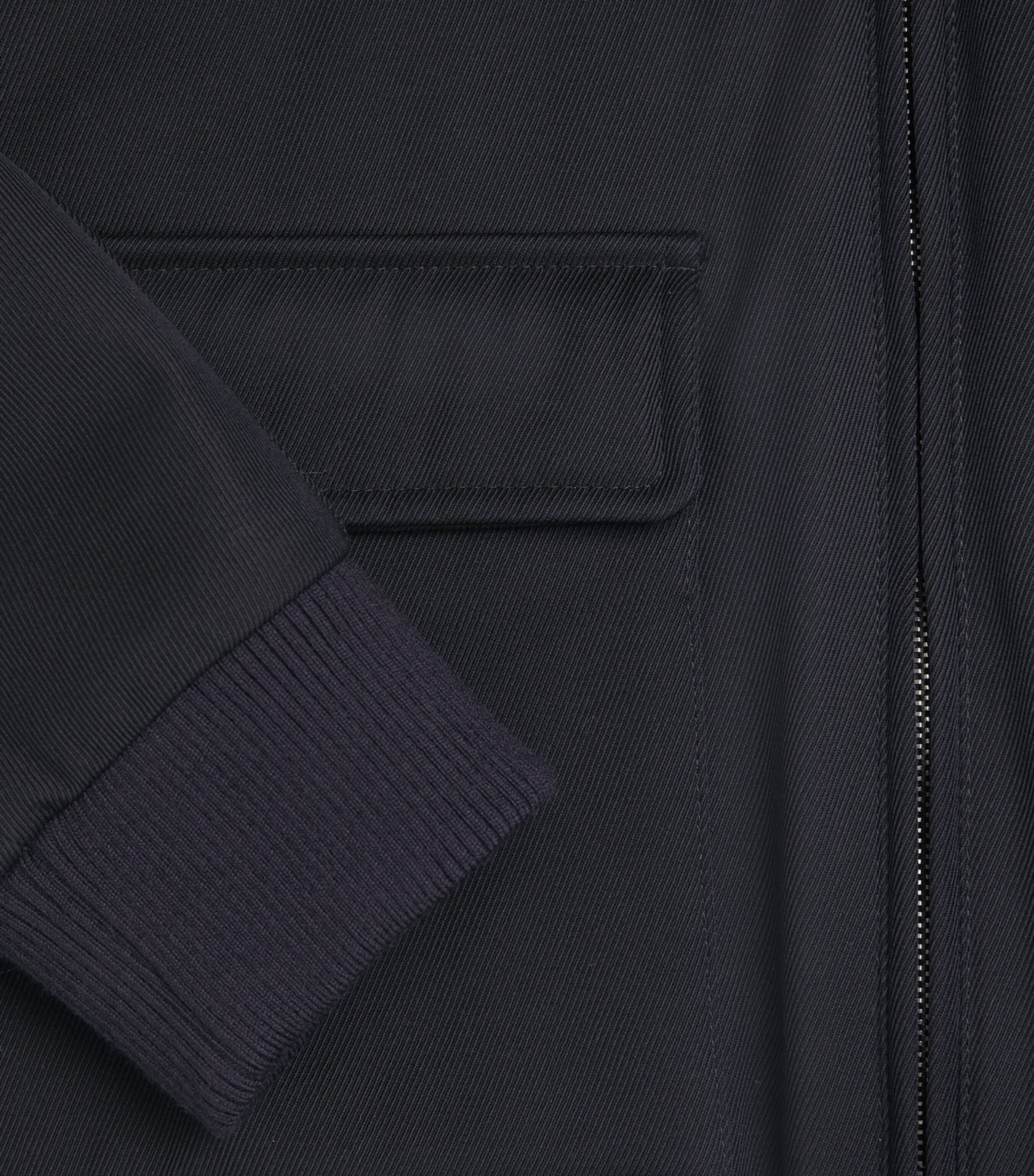 Herno Mens Wool Harrington Jacket Blu Navy Image 6