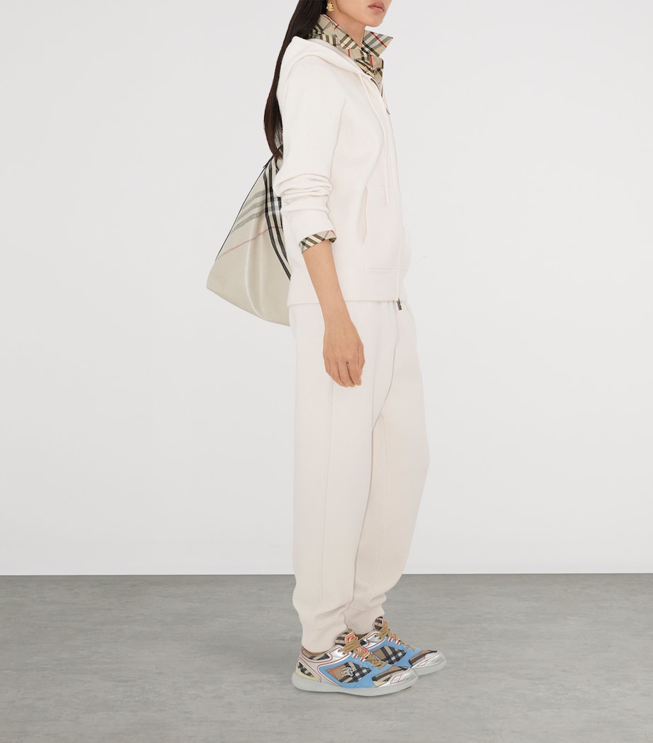 Cashmere-Blend Zip-Up Hoodie CHALK Image 3