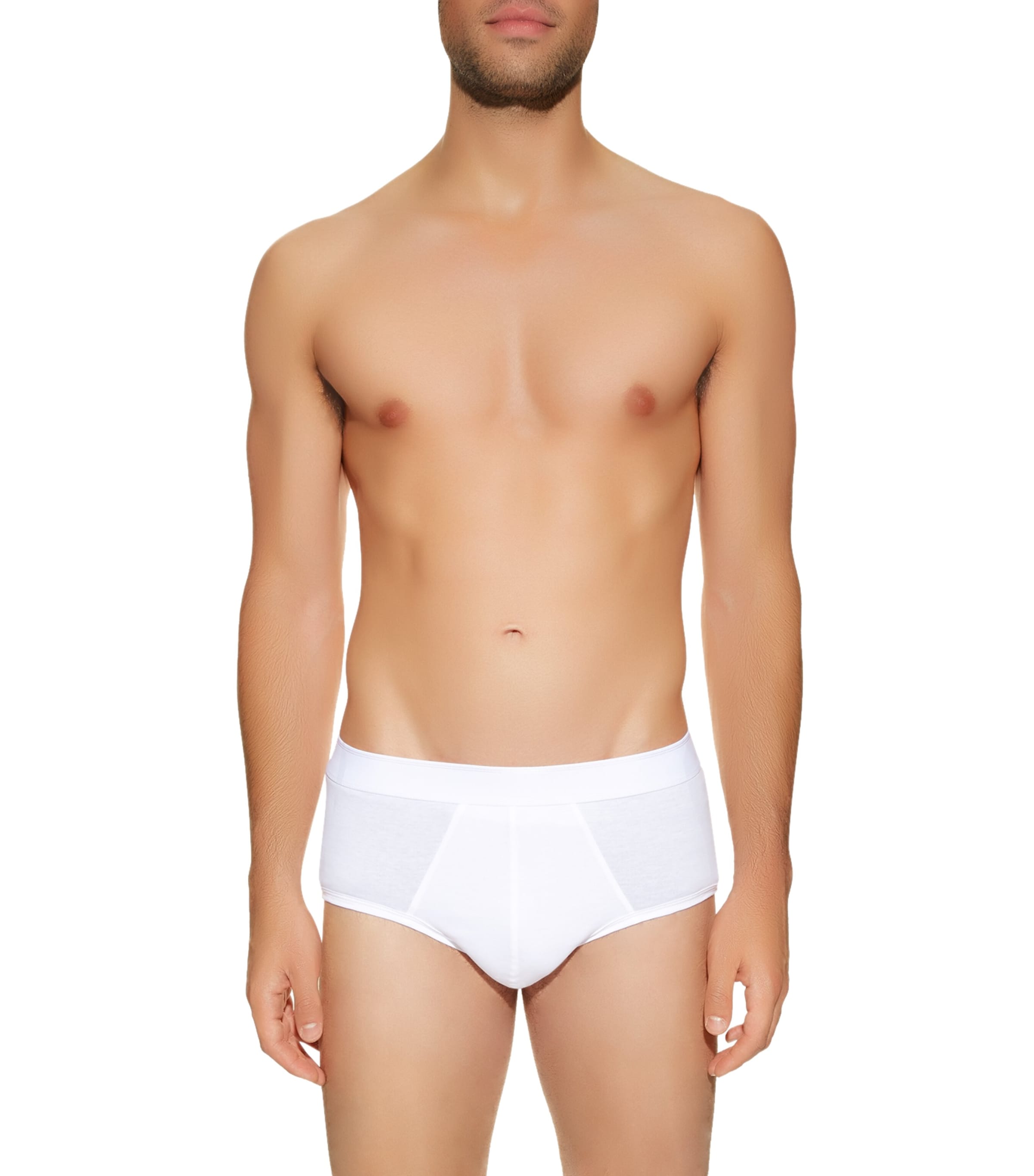 Sea Island Cotton Briefs WHITE Image 2