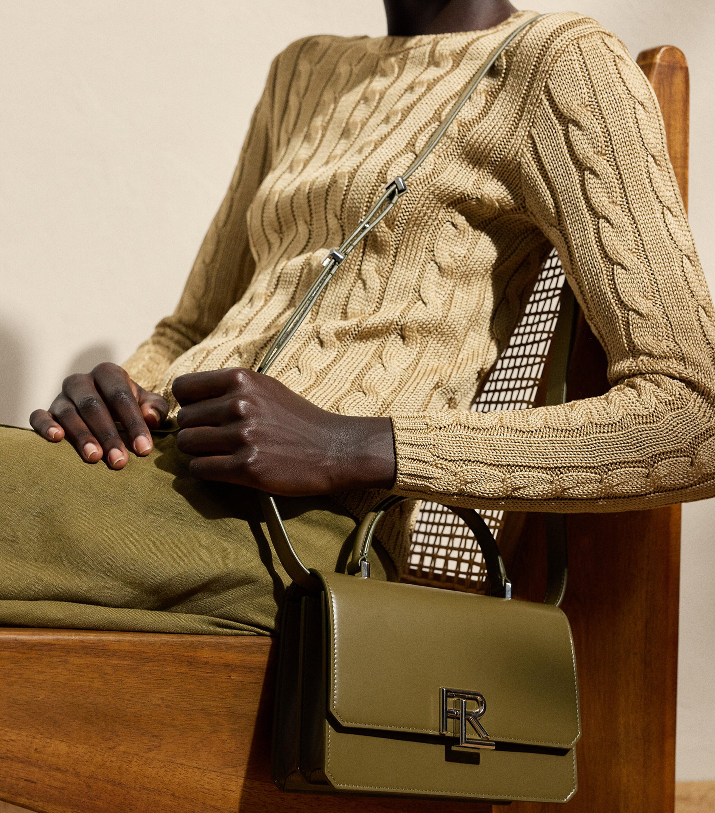 Leather Box Cross-Body Bag DUSTY SAGE Image 6