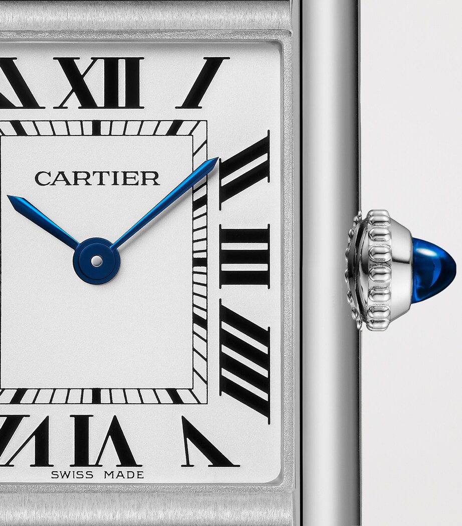 Cartier Small Stainless Steel Tank Must Watch 22mm Silvered Image 8
