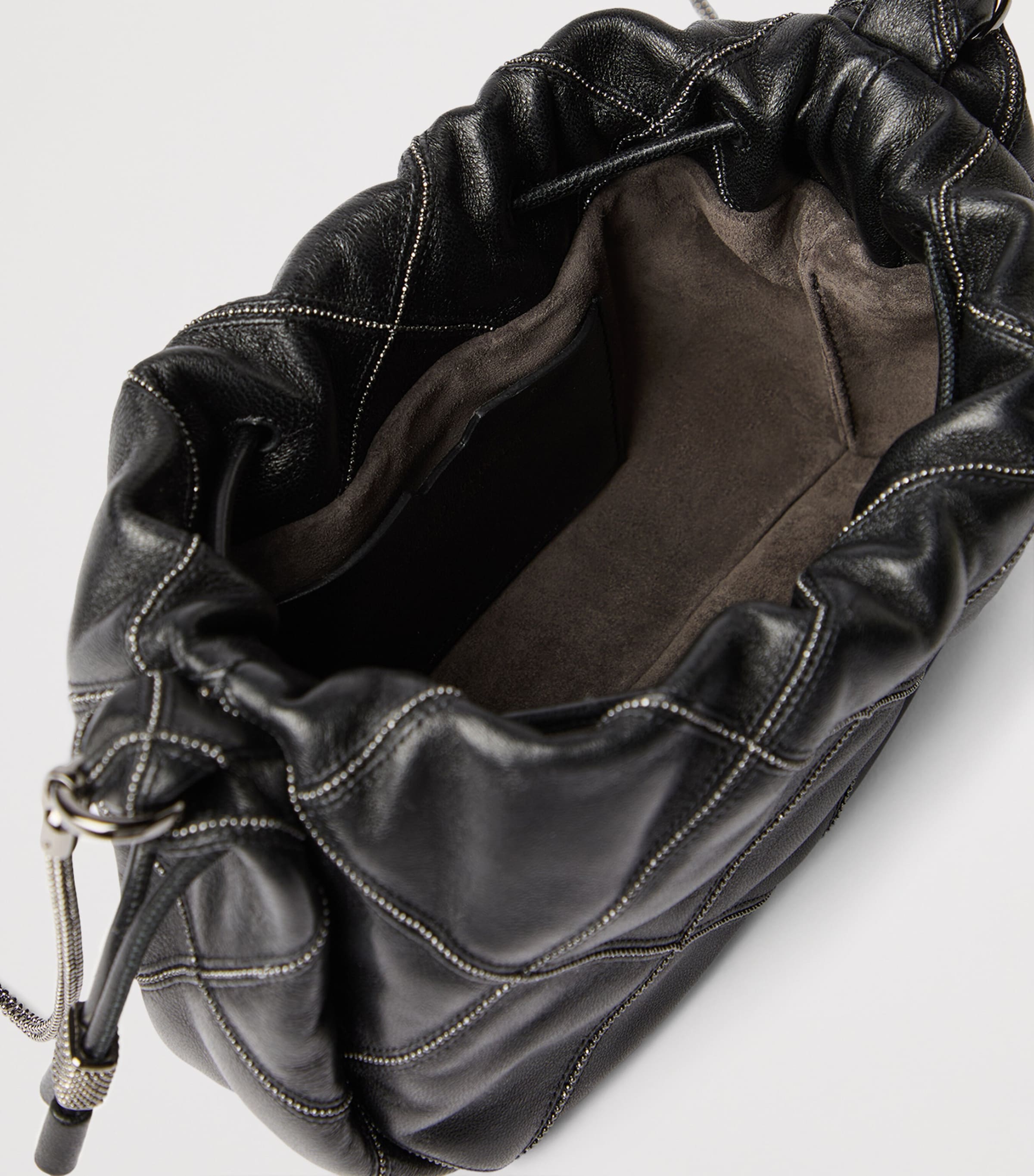 Mini Leather Mellow Bucket Bag C101 Image 5